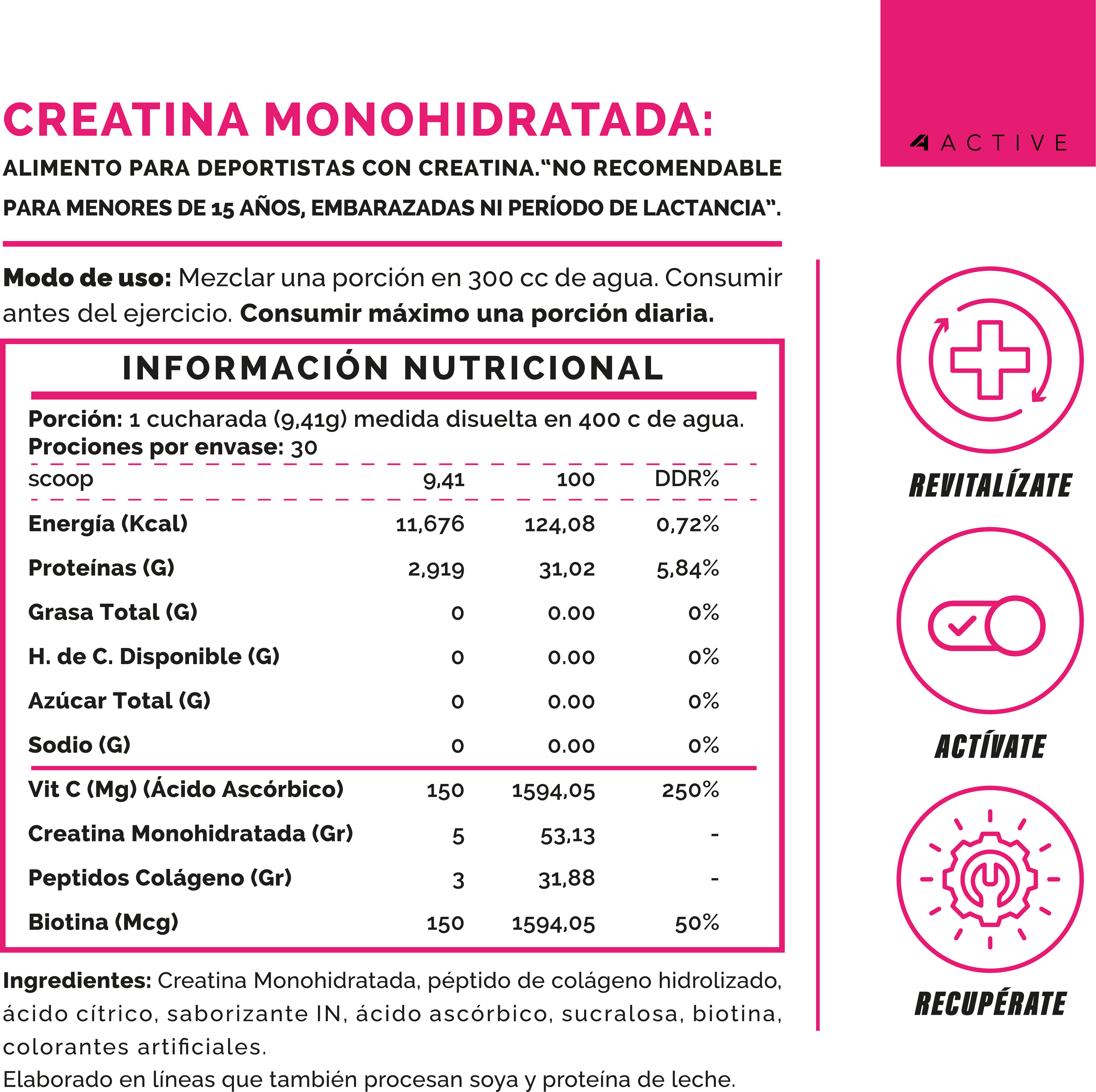 Creatine Beauty 4active Women 282 Grs