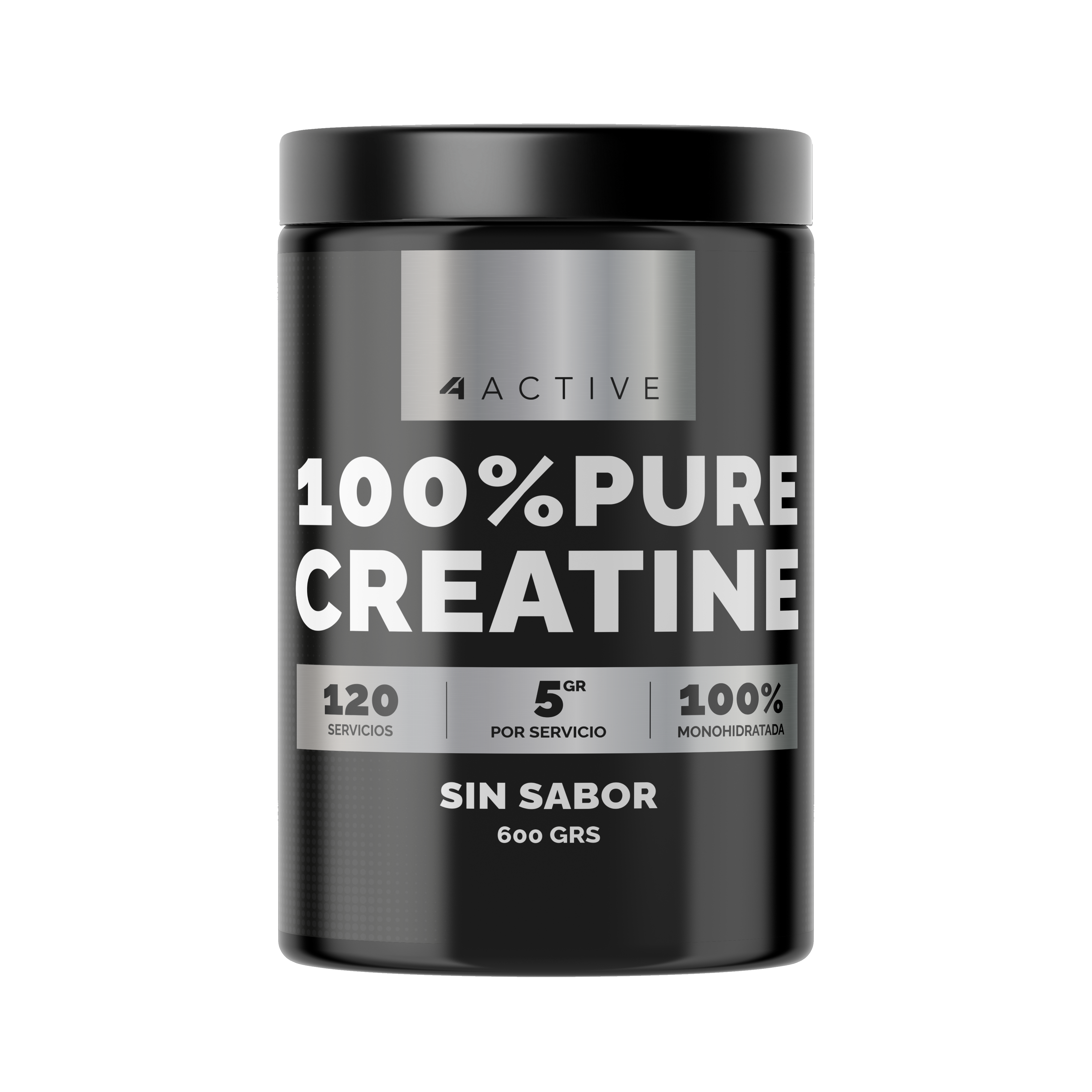 4active 100% Pure Creatine Monohydrate 600 gramos
