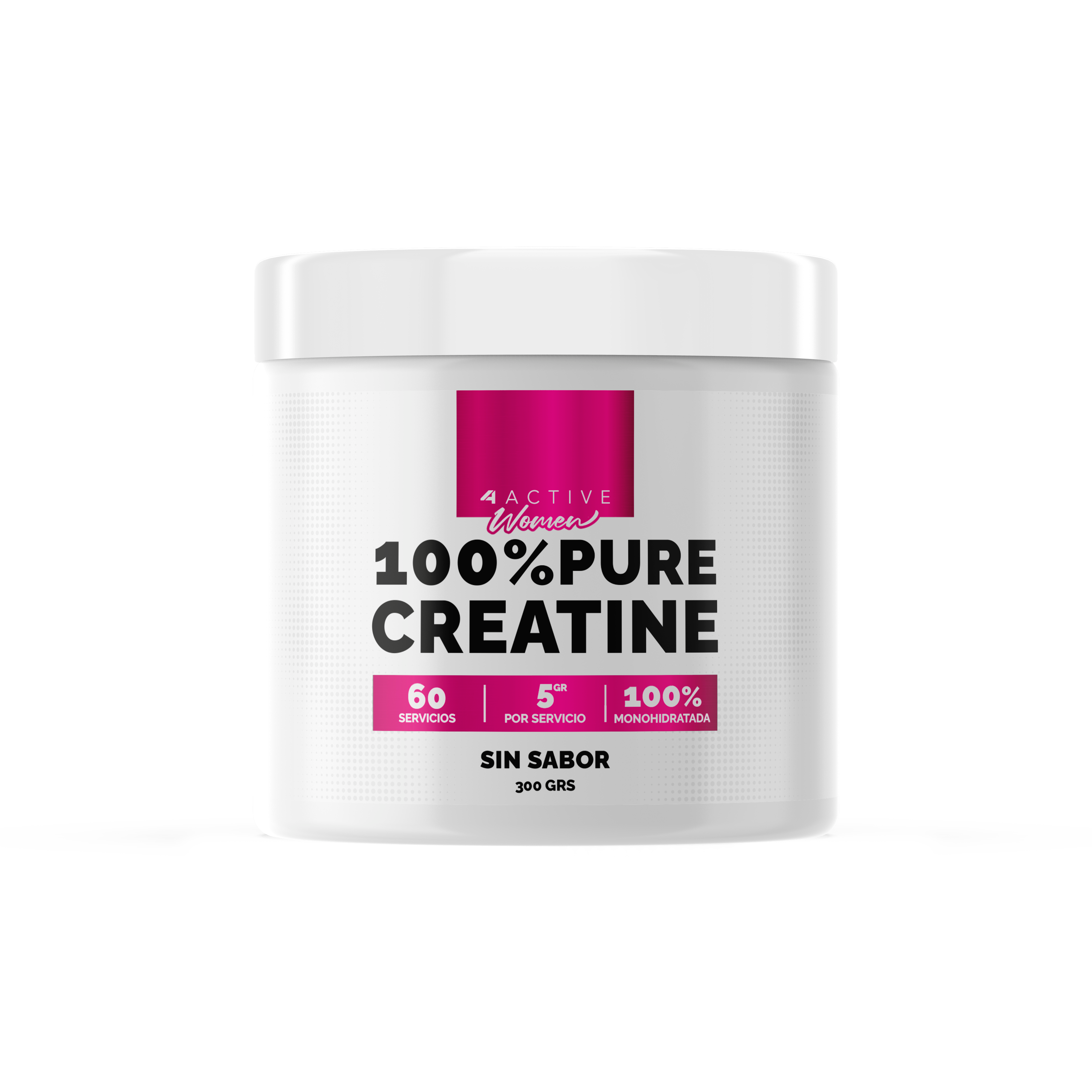 Creatine 4active 100% Pure Women 300 gramos 60 Servicios