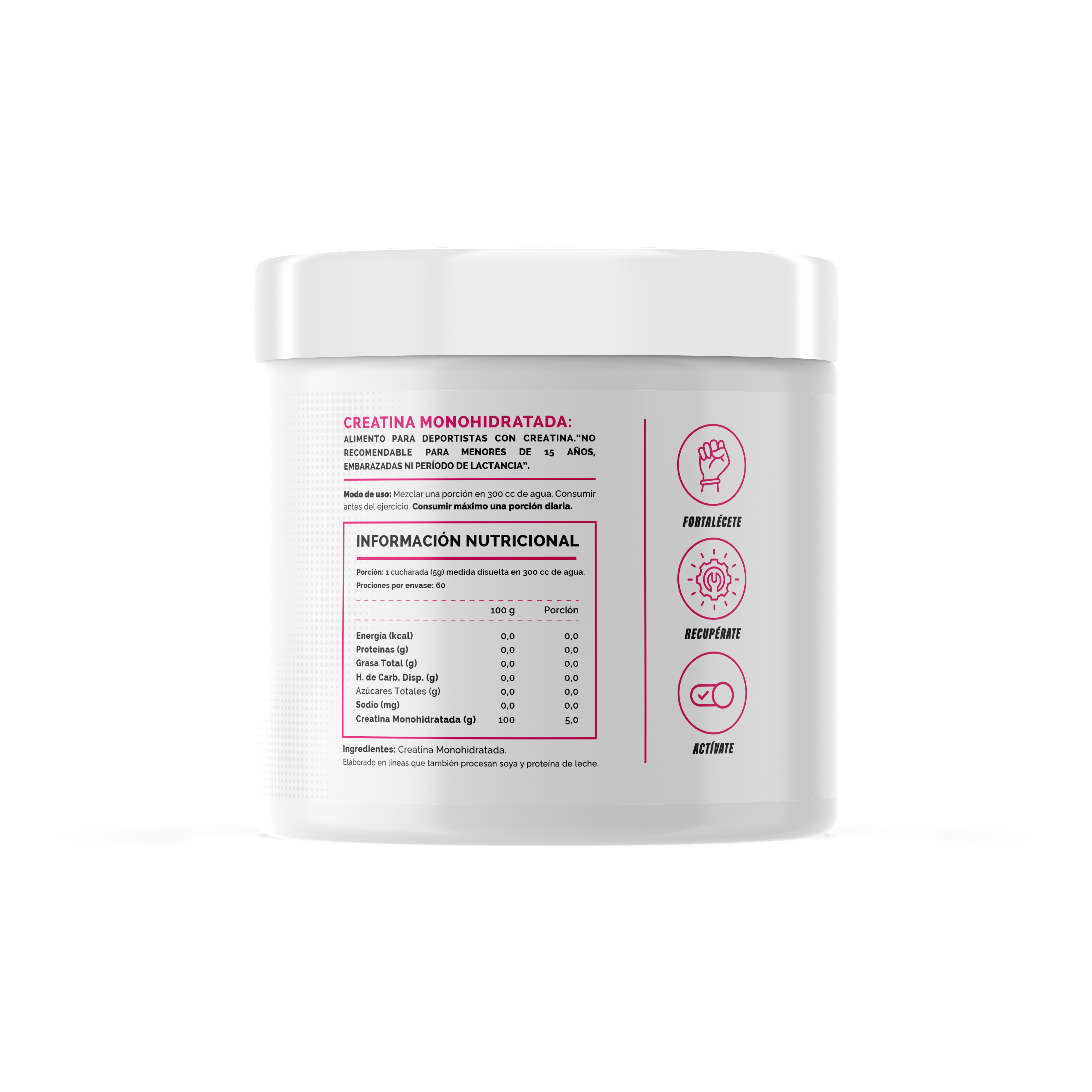 4Active 100% Pure Creatine Women 300 Grs 60 Servicios