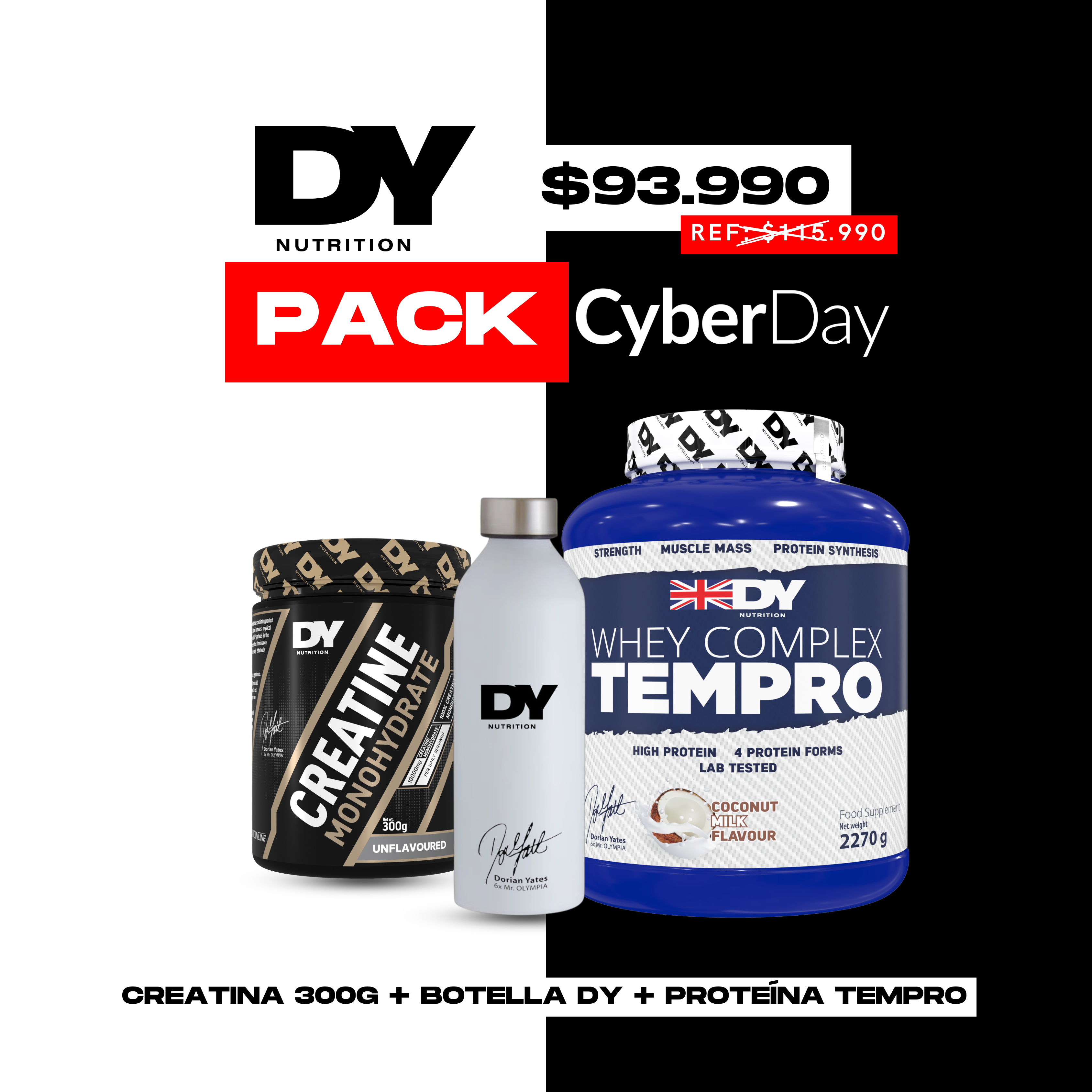 Pack DY Nutrition | Fuerza · Rendimiento · Muscle Growth