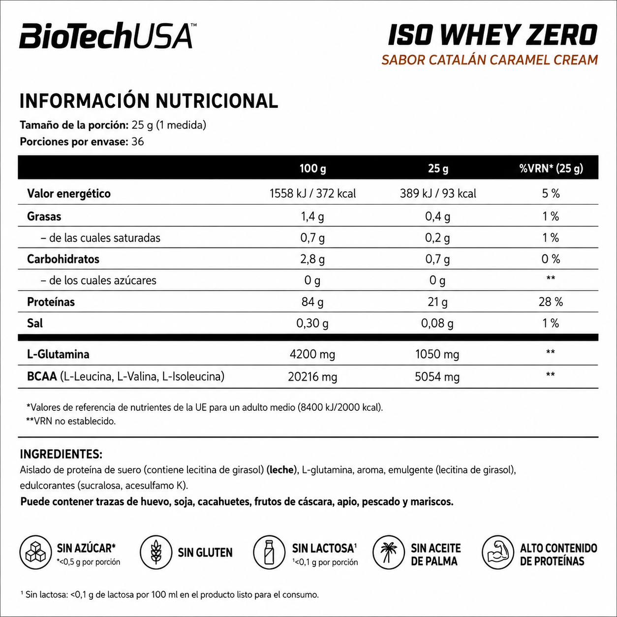 BioTechUSA Iso Whey Zero 908 g | 36 Servicios · Whey Isolate · Sin Azúcar y Gluten