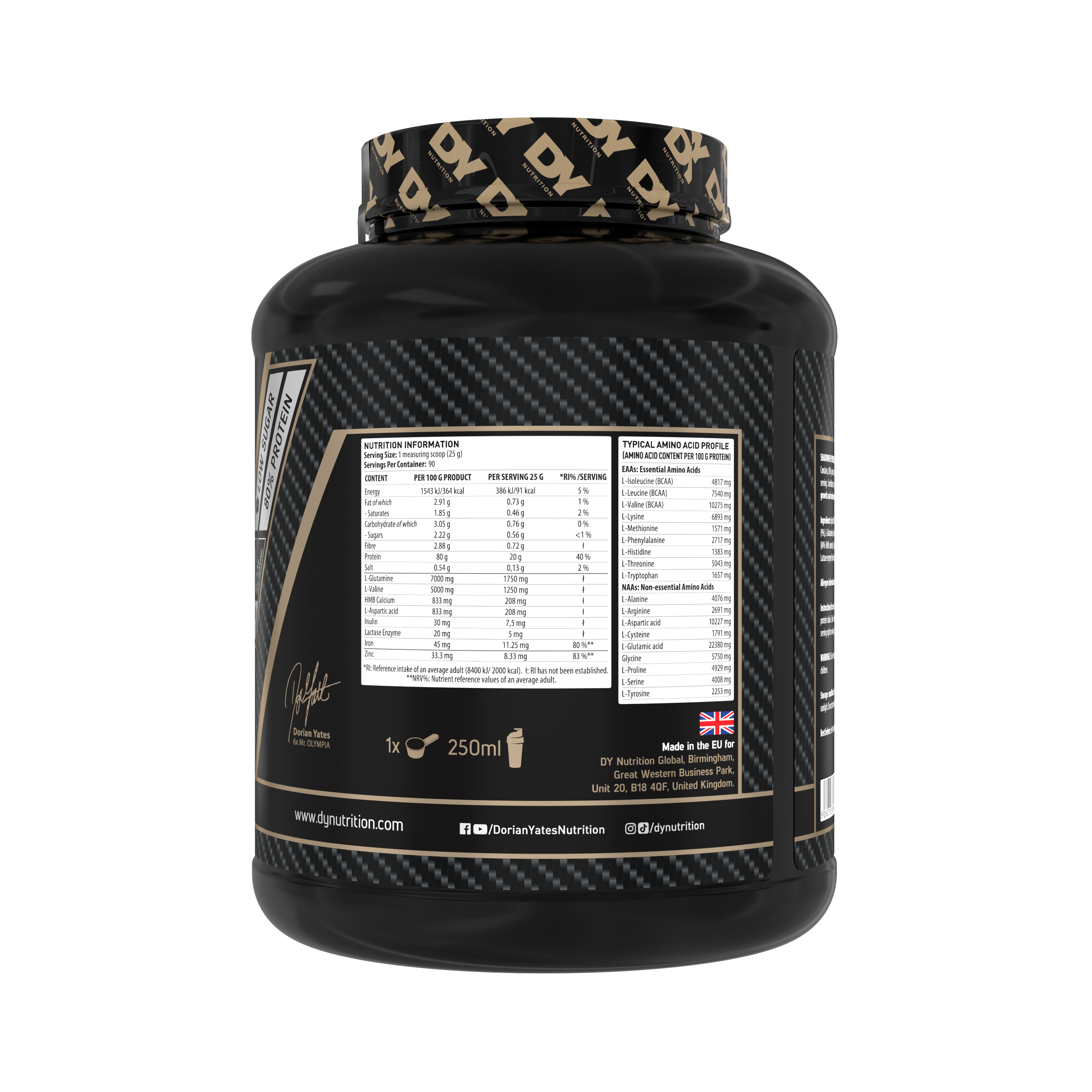 DY Nutrition Shadowhey Hydrolysate 2270 kg | Proteína Whey Hidrolizada · Absorción Ultra Rápida