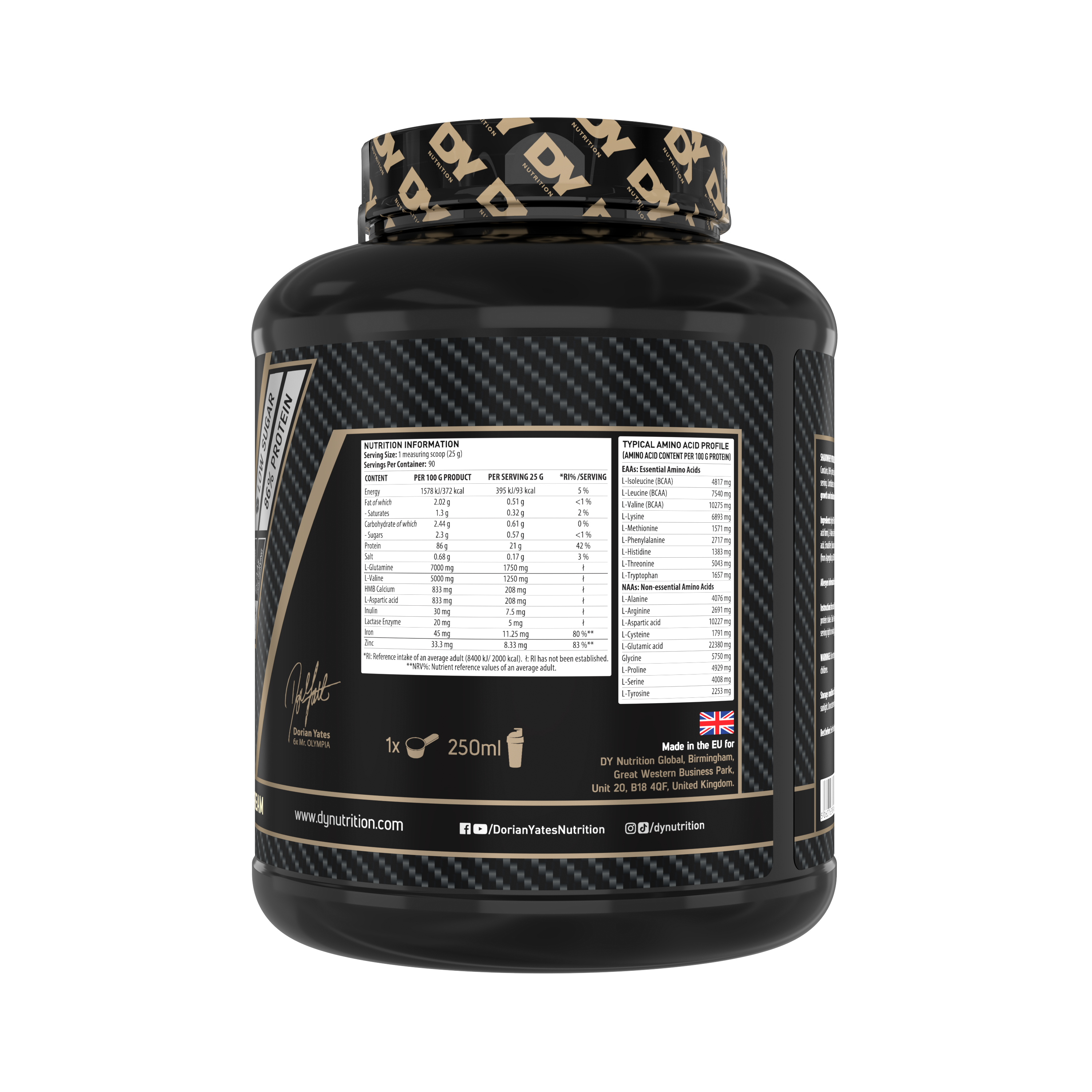DY Nutrition Shadowhey Hydrolysate 2270 kg | Proteína Whey Hidrolizada · Absorción Ultra Rápida