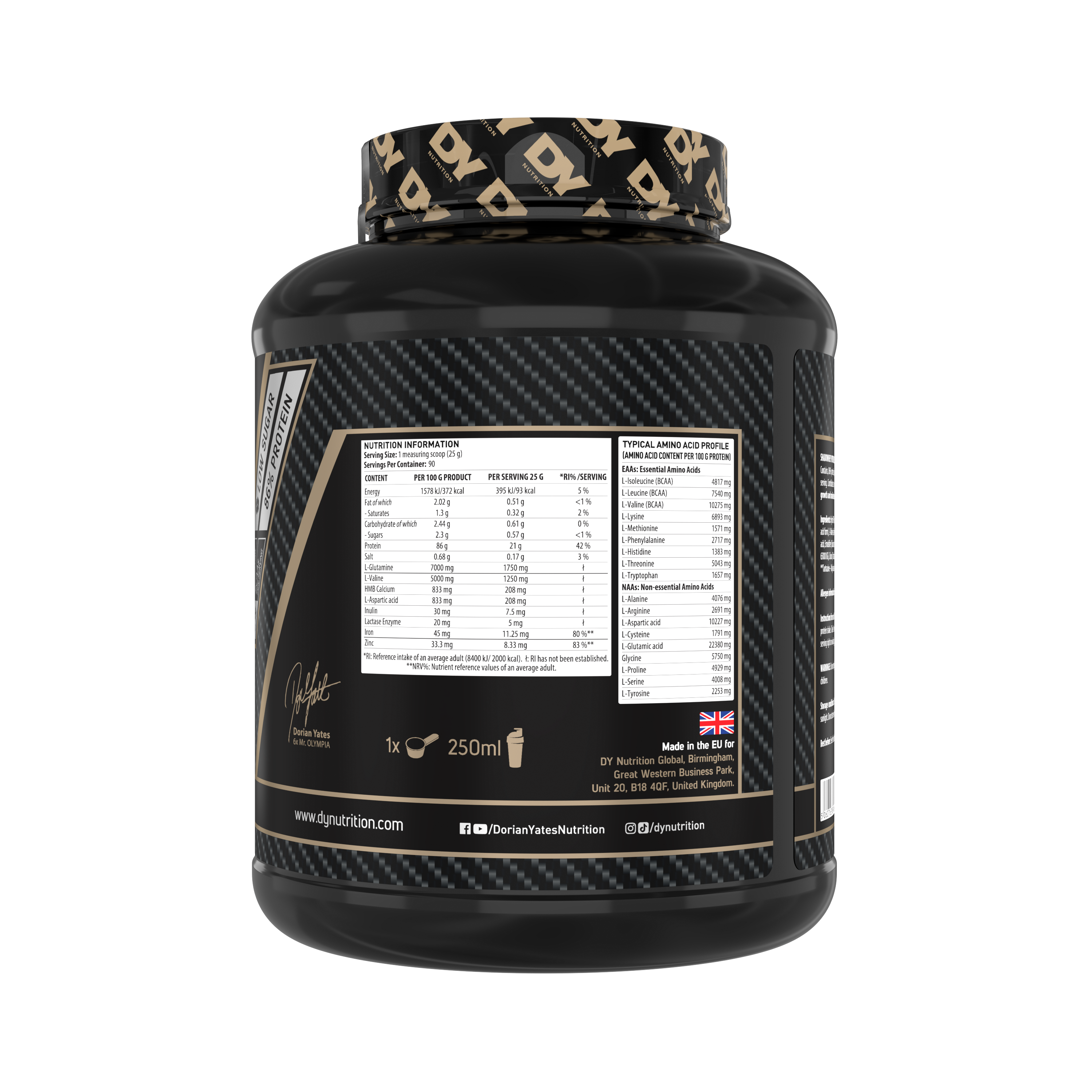 DY Nutrition Shadowhey Hydrolysate 2270 kg | Proteína Whey Hidrolizada · Absorción Ultra Rápida