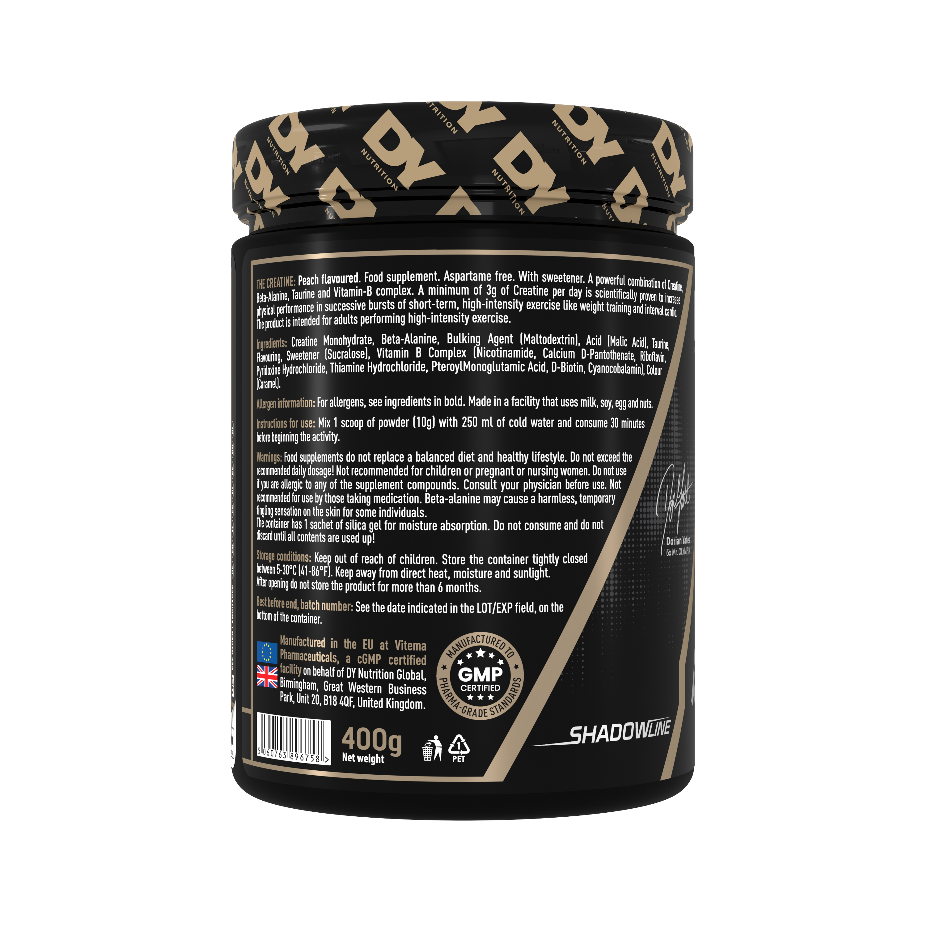 DY Nutrition The Creatine Complex 400g | 50 Servicios | Creatina con Beta-Alanina y Taurina