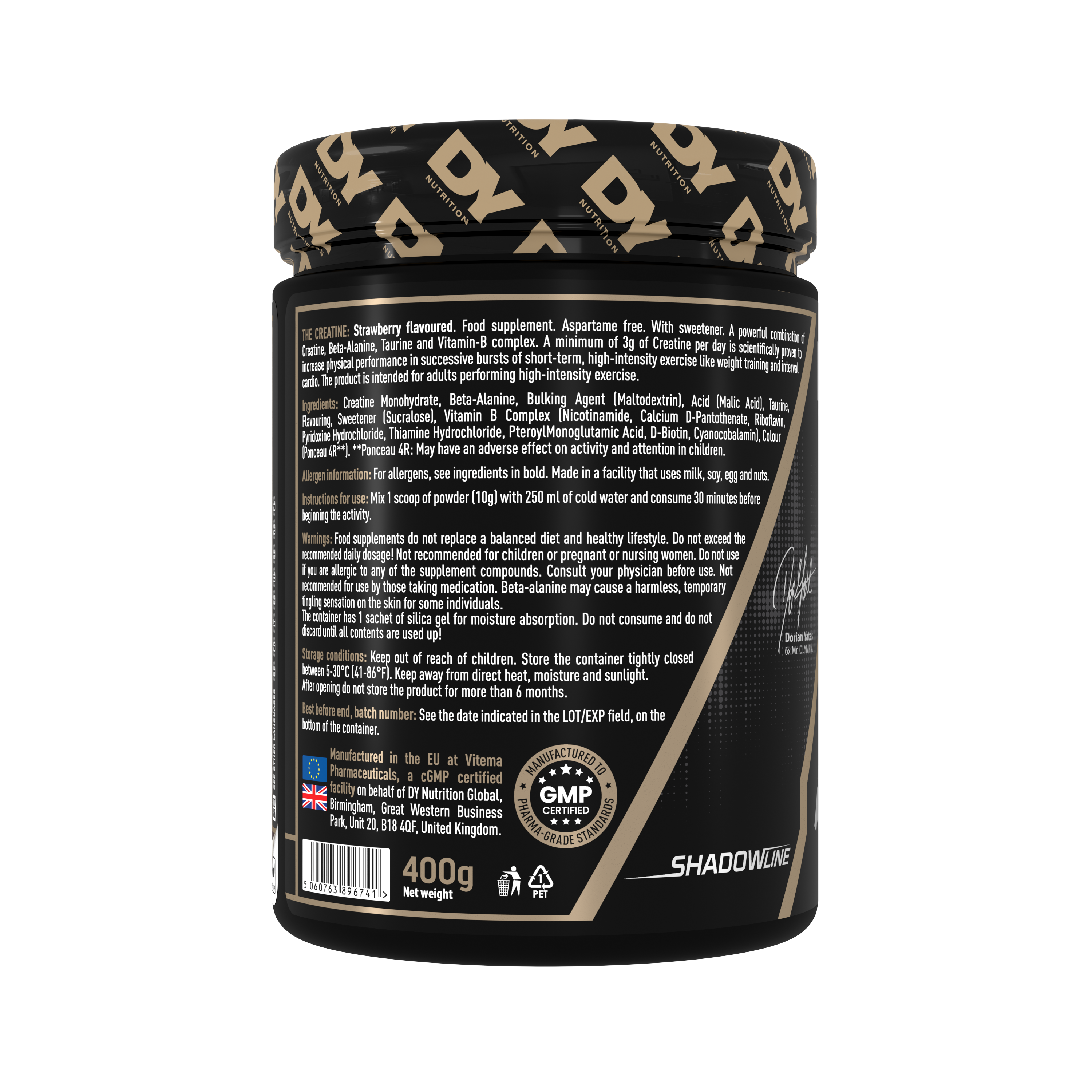 DY Nutrition The Creatine Complex 400g | 50 Servicios | Creatina con Beta-Alanina y Taurina