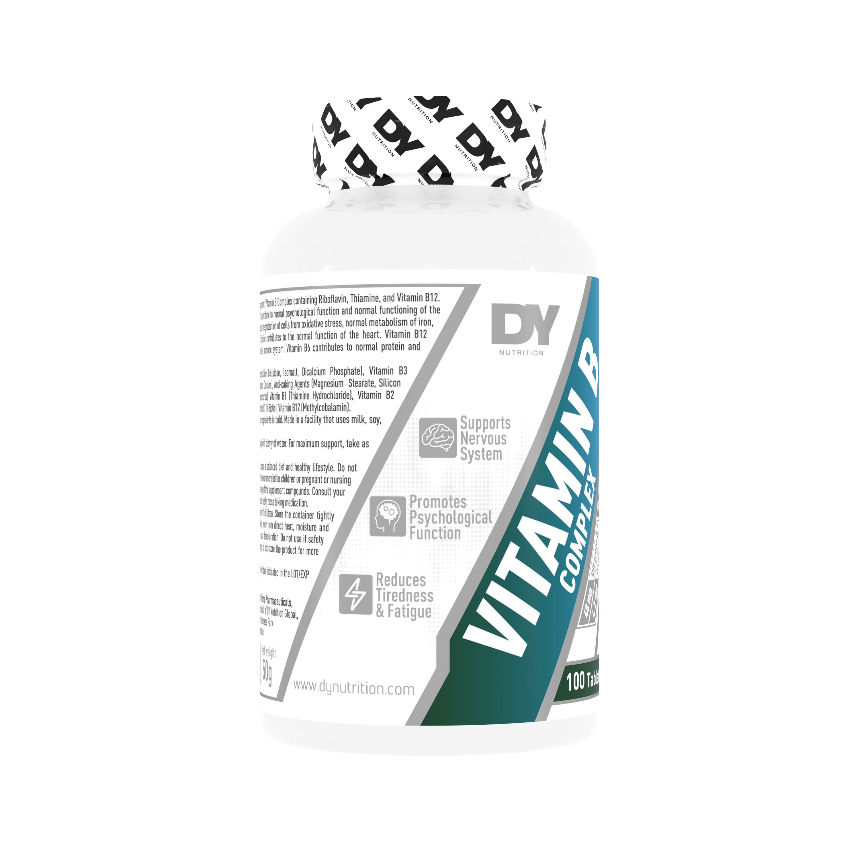 Dynutrition Vitamina B Complex Dorian Yates | 100 Tabletas · Energía y Sistema Nervioso