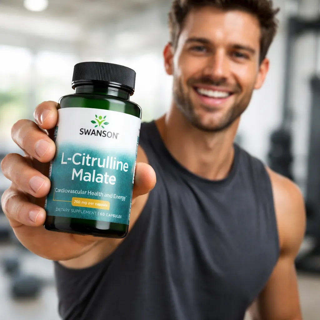 Swanson L-Citrulina Malato 750 mg | 60 Cápsulas · Pump Muscular y Resistencia