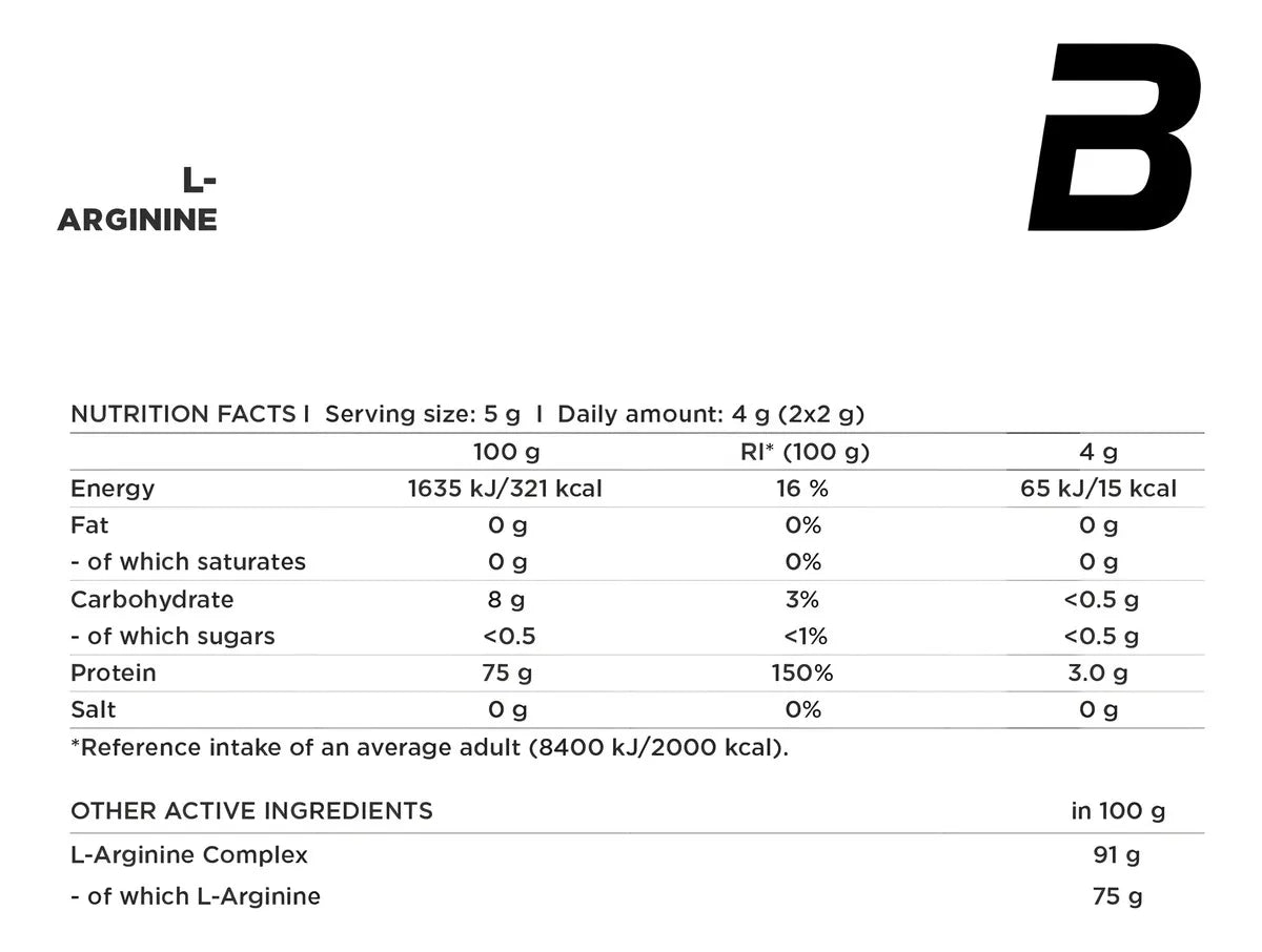 BioTechUSA L-Arginina Óxido Nítrico 300 g | Pump Muscular y Vasodilatación