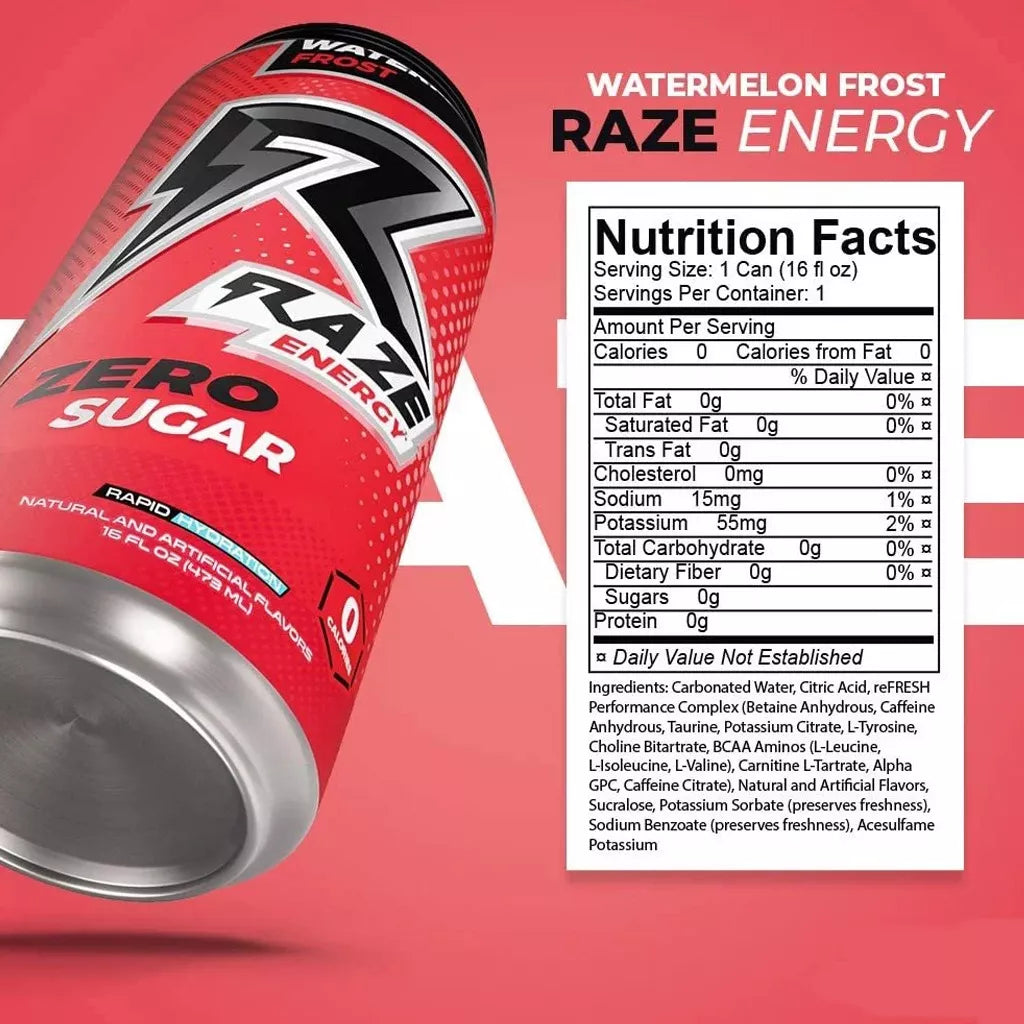 Display 12 Unidades - Raze Energy Drink - 473 Ml X 12