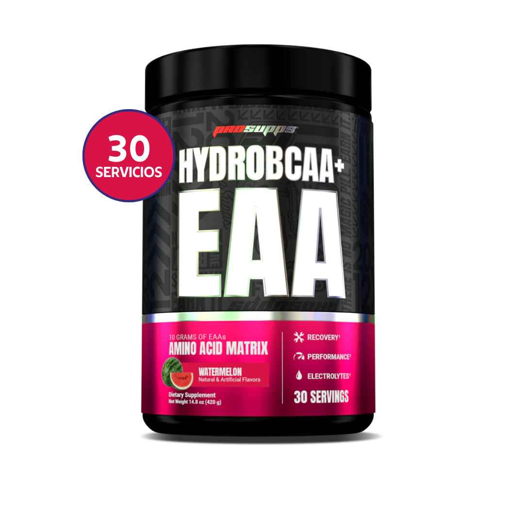 ProSupps HydroBCAA + EAA | 30 Servicios · Aminoácidos Ramificados · Hidratación