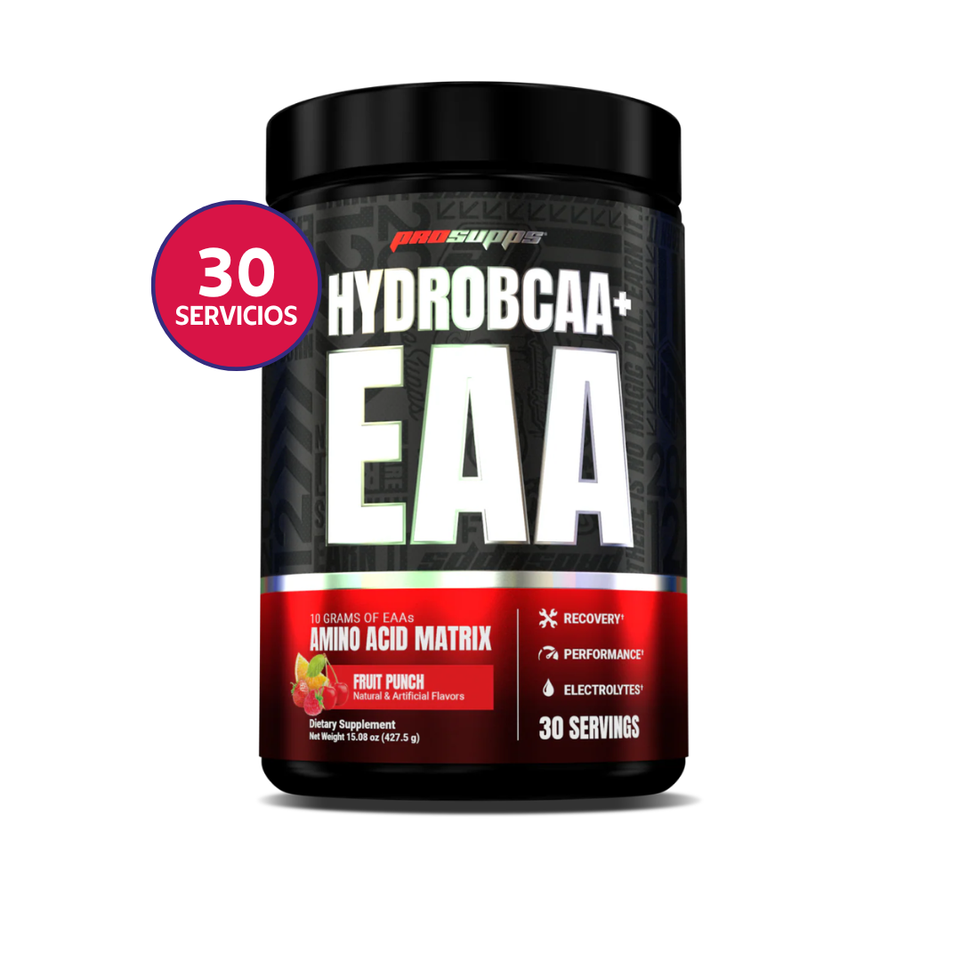 ProSupps HydroBCAA + EAA | 30 Servicios · Aminoácidos Ramificados · Hidratación