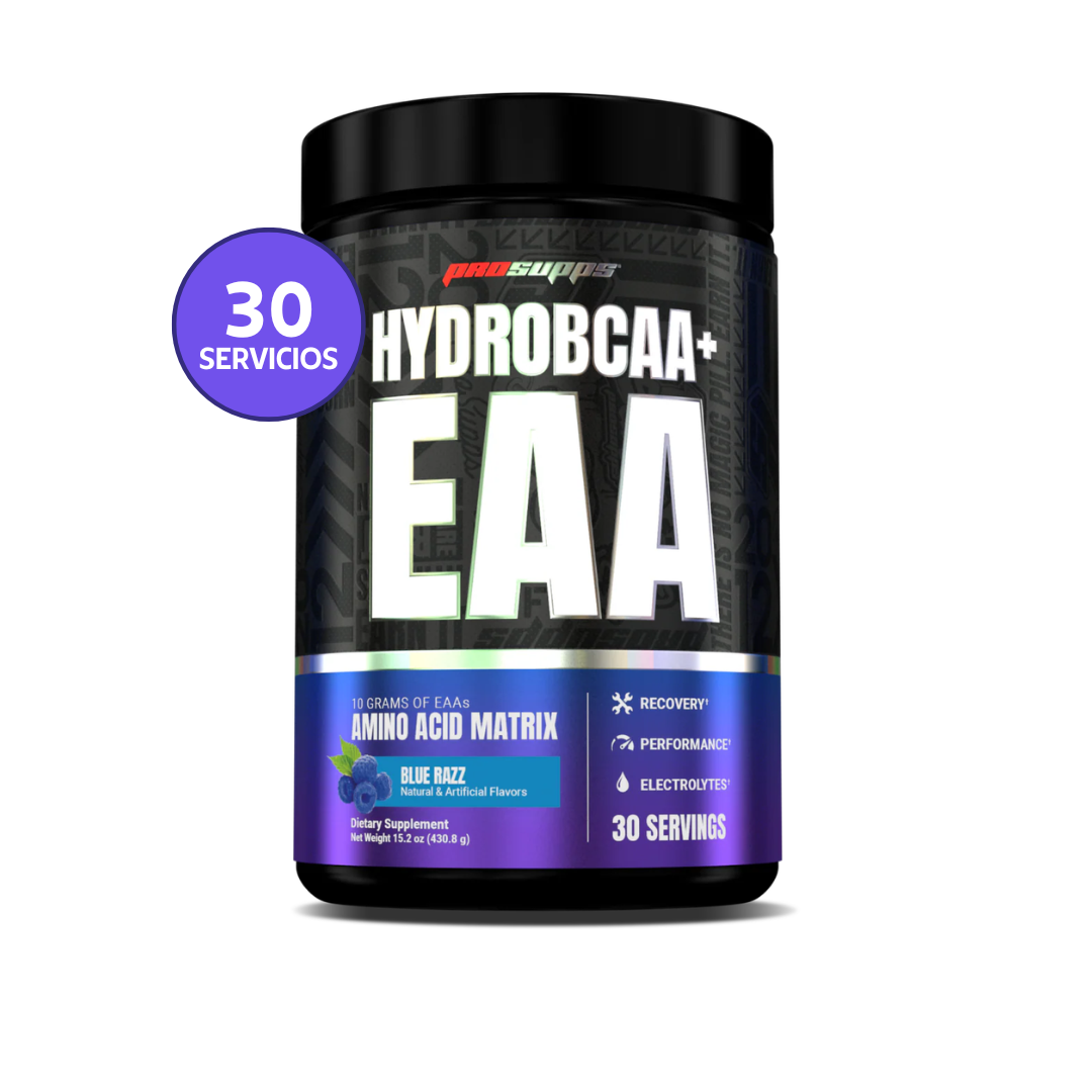 ProSupps HydroBCAA + EAA | 30 Servicios · Aminoácidos Ramificados · Hidratación