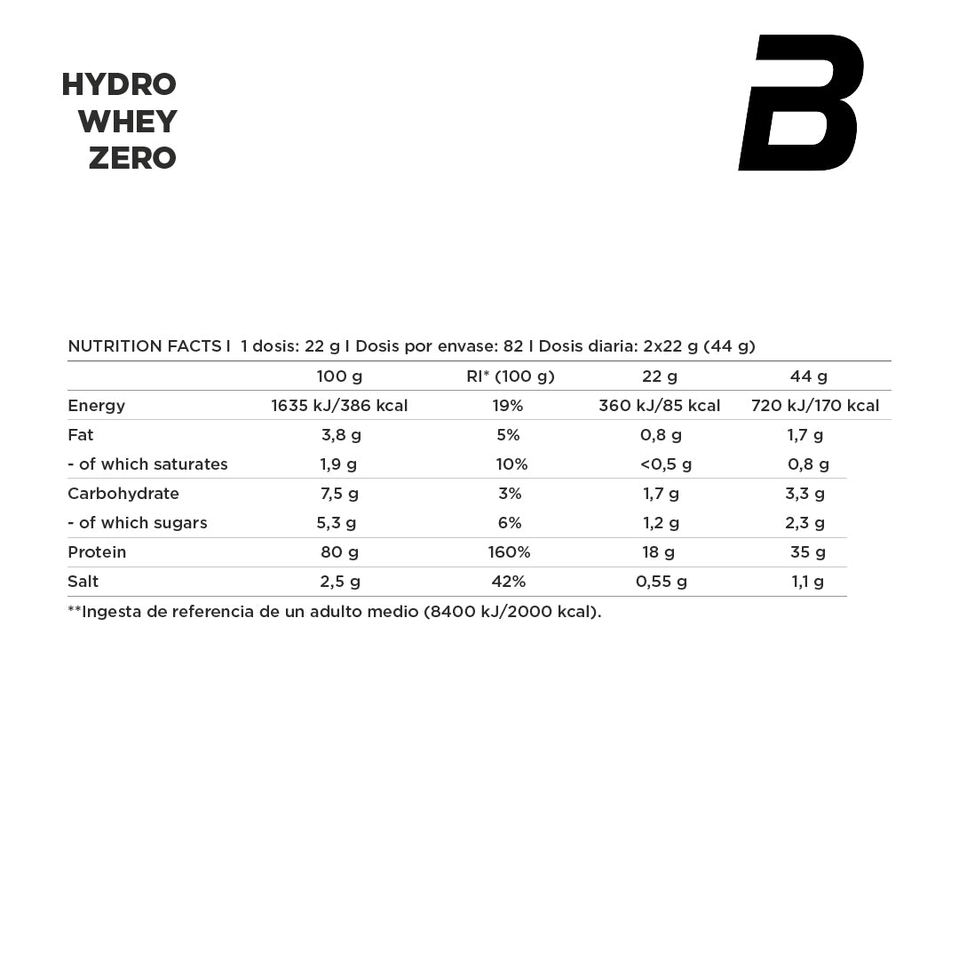BIO Hydro Whey Zero 1816g - 82 Serv