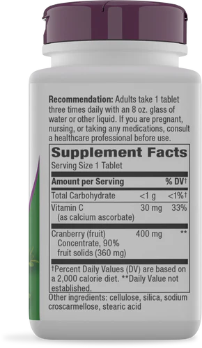 Cranberry Standarized Extract Nature's Way 60 capsulas