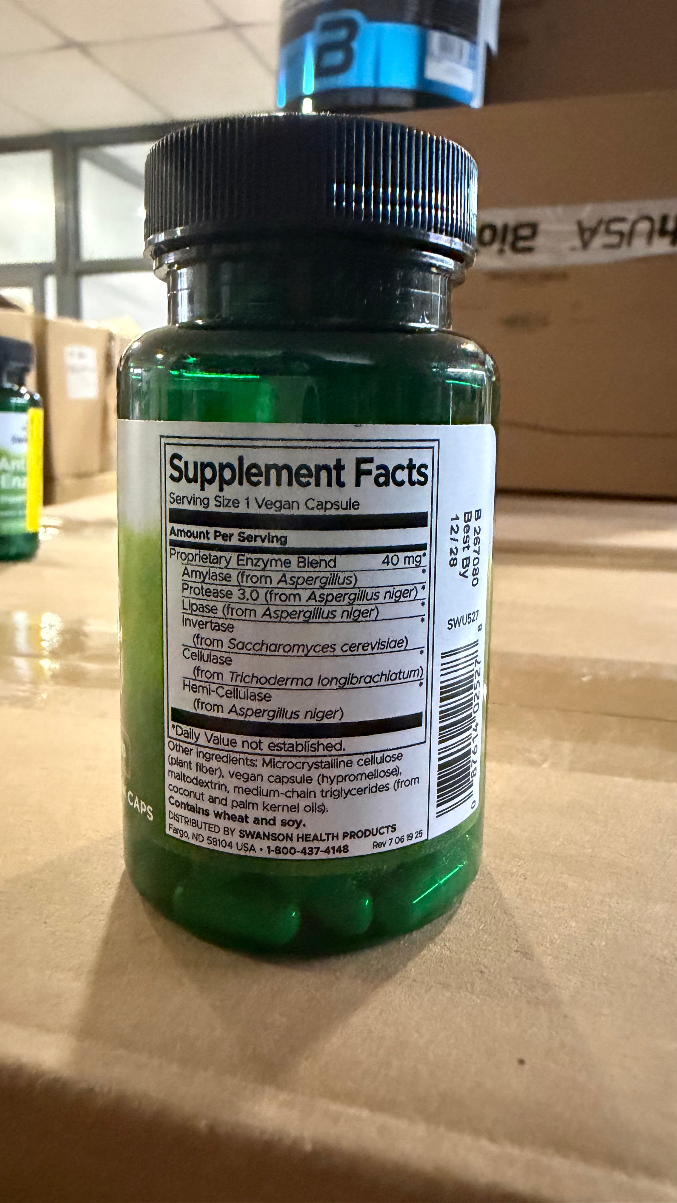 LIQUIDACIÓN - Swanson Anti-Gas Enzima Digestiva 40 mg | 90 Cápsulas · Reducción de Hinchazón