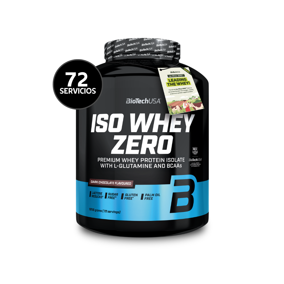 BioTechUSA Iso Whey Zero 1816 g | 72 Servicios · Whey Isolate · Sin Azúcar y Gluten