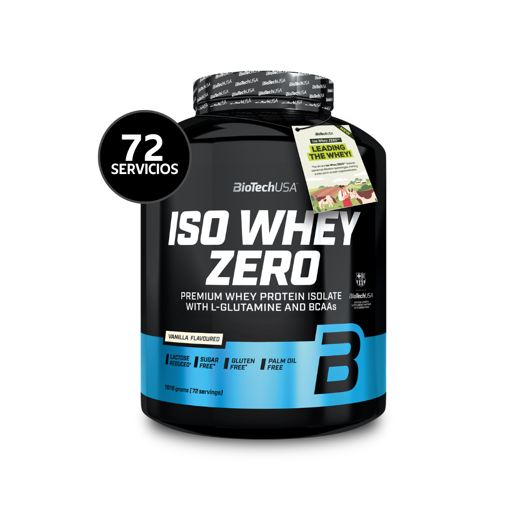 BioTechUSA Iso Whey Zero 1816 g | 72 Servicios · Whey Isolate · Sin Azúcar y Gluten