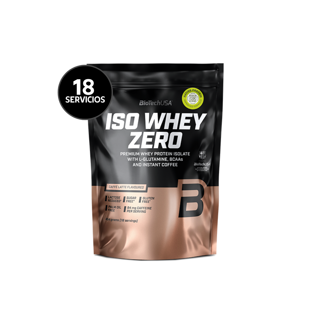 BioTechUSA Iso Whey Zero 454 g | 19 Servicios · Whey Isolate · Sin Azúcar y Gluten