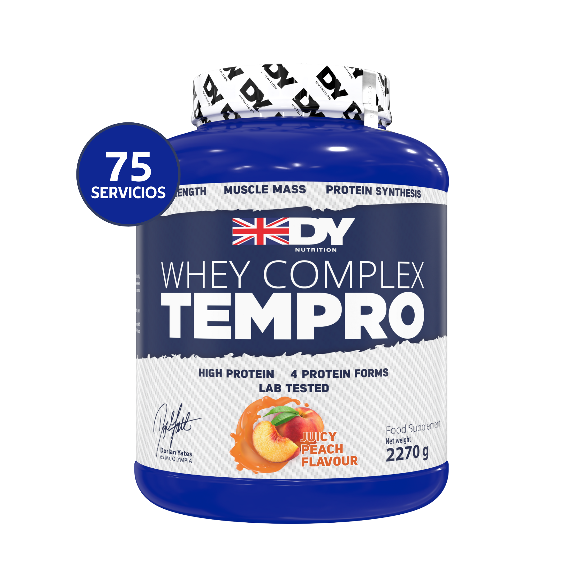 Dynutrition Whey Complex Tempro Dorian Yates 2.25 kg | 75 Servicios · 24g Proteína Multi-Fase