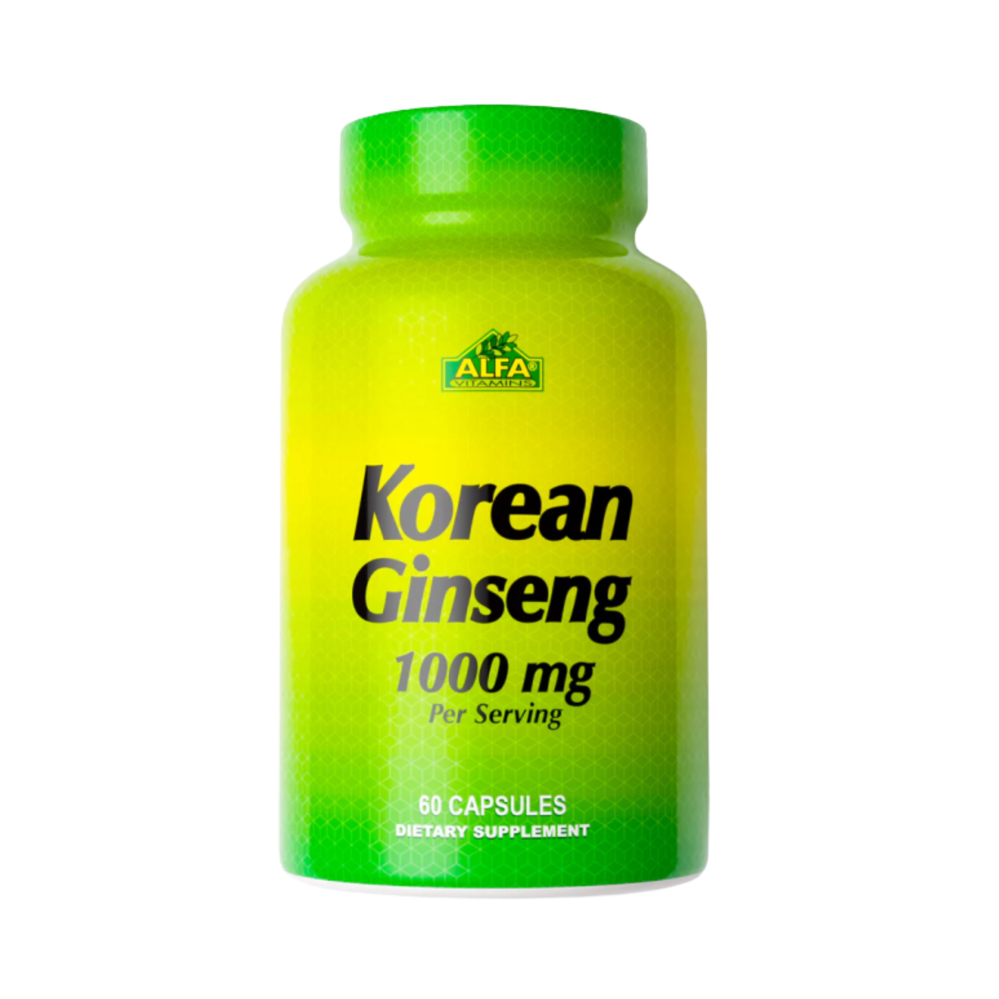 Alfa Vitamins Korean Ginseng 1000 mg 60 Caps