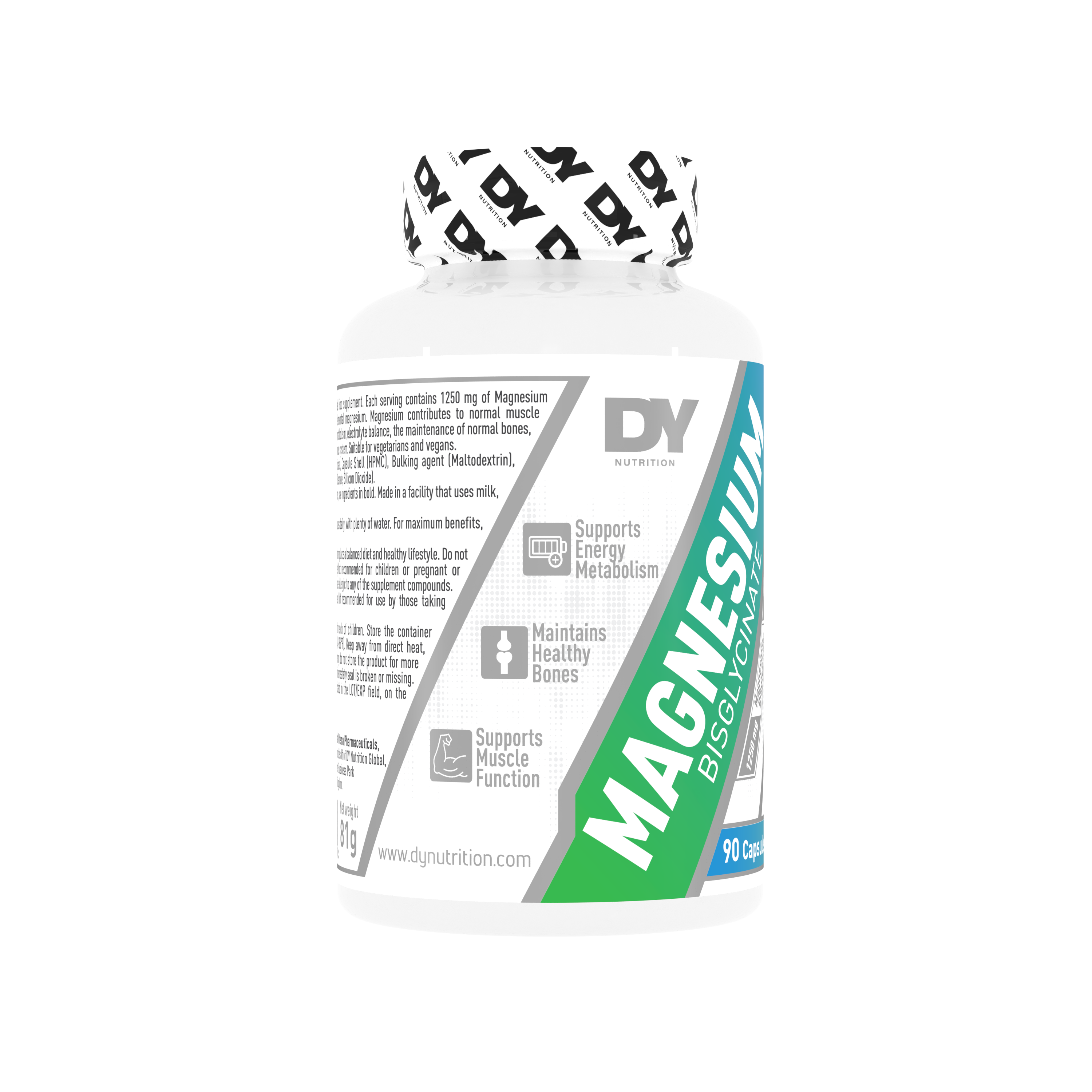Dynutrition Magnesio Bisglicinato Dorian Yates | 90 Cápsulas Veganas · Alta Absorción
