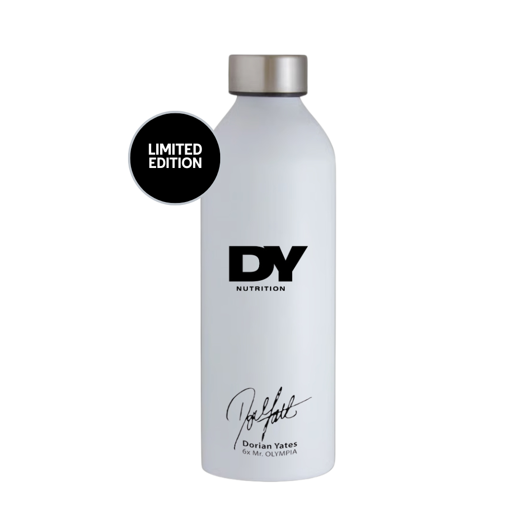 Botella Metálica DY Nutrition Signature – Edición Dorian Yates 6X Mr. Olympia 750 ml