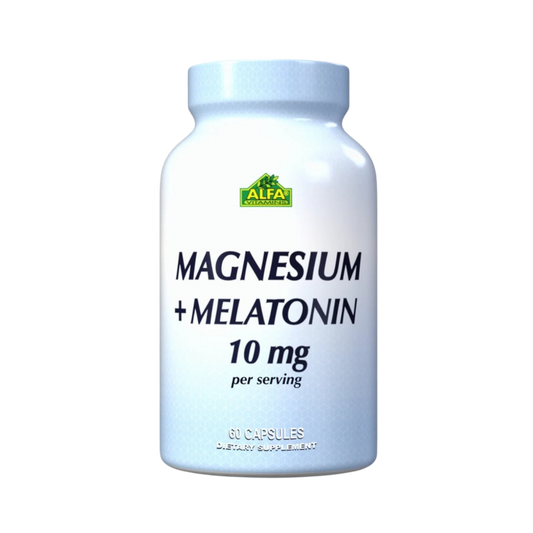 Alfa Vitamins Magnesium + Melatonin 10 mg 60 Caps