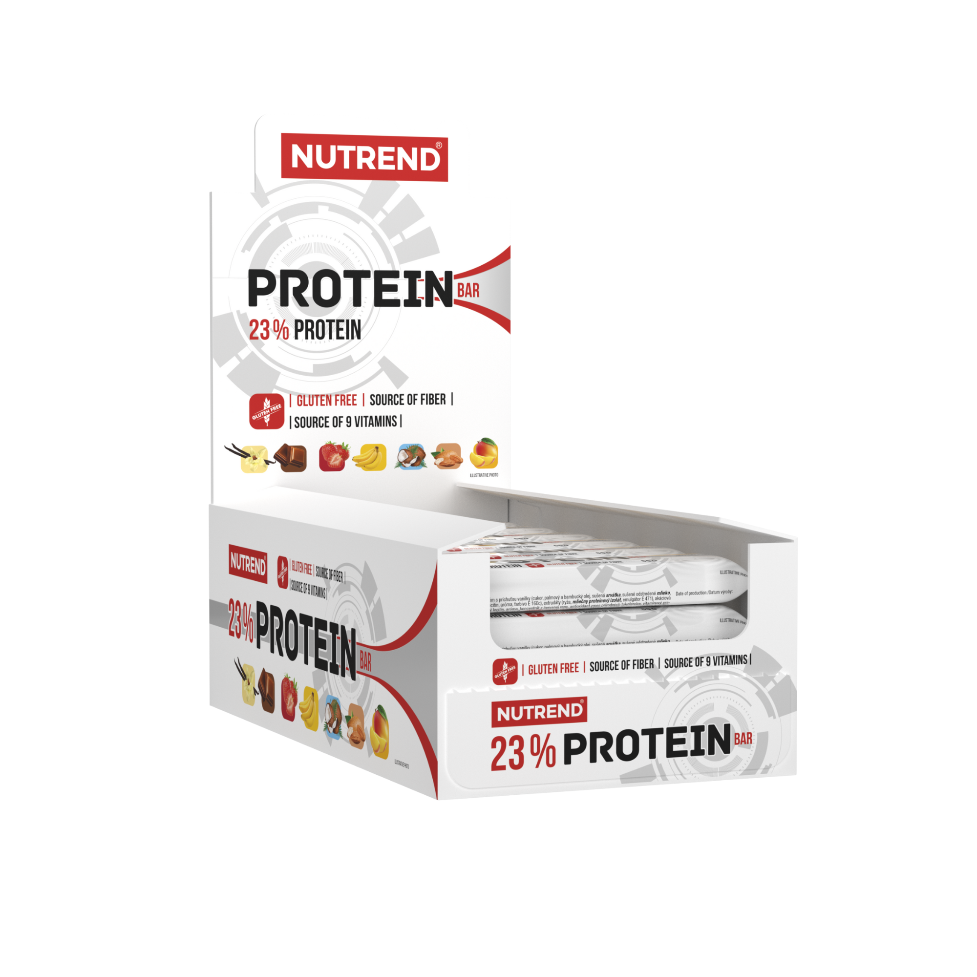 Caja Protein Bar 24 Unidades 13 grs de proteína Nutrend