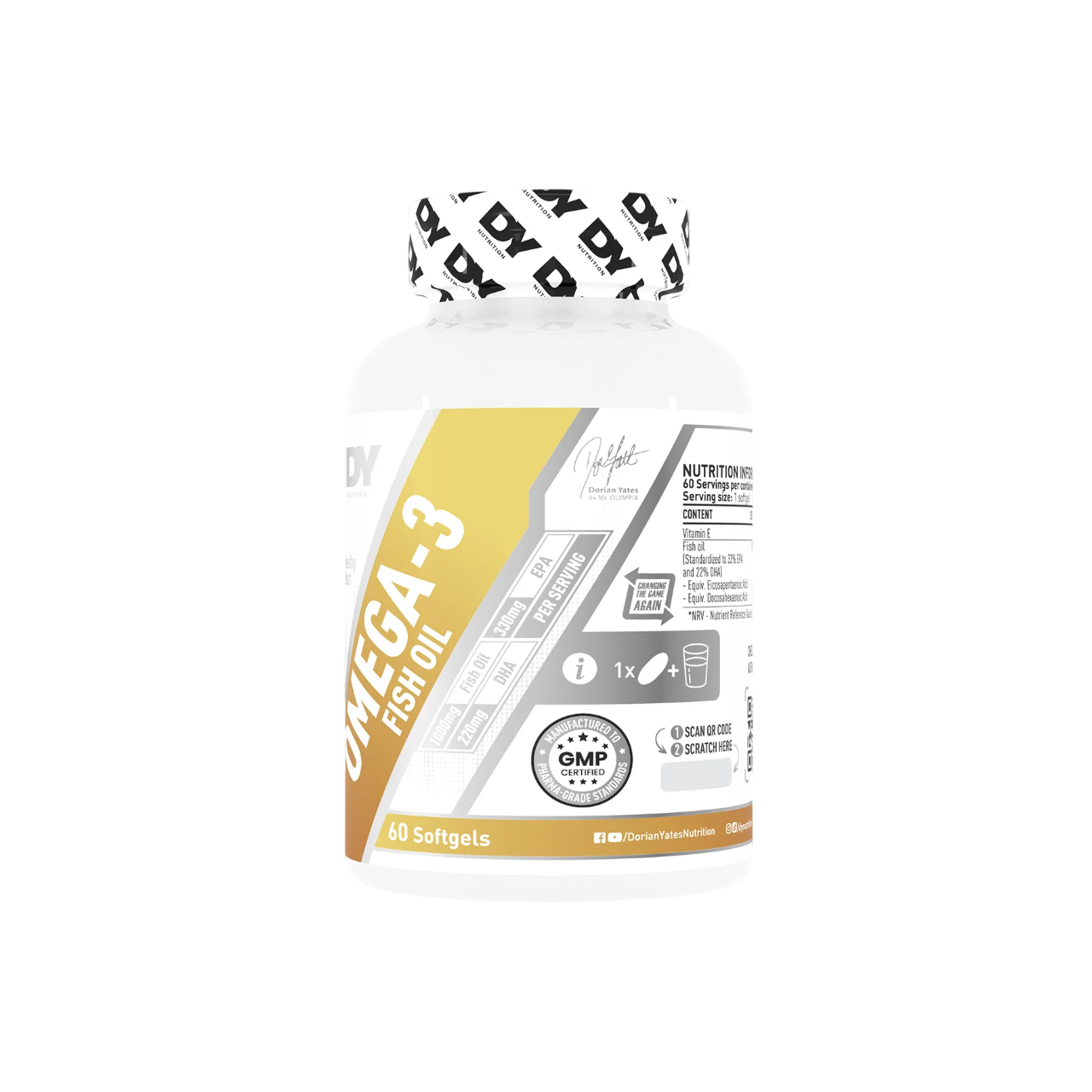 Omega 3 Fish Oil Dorian Yates 60 Softgels