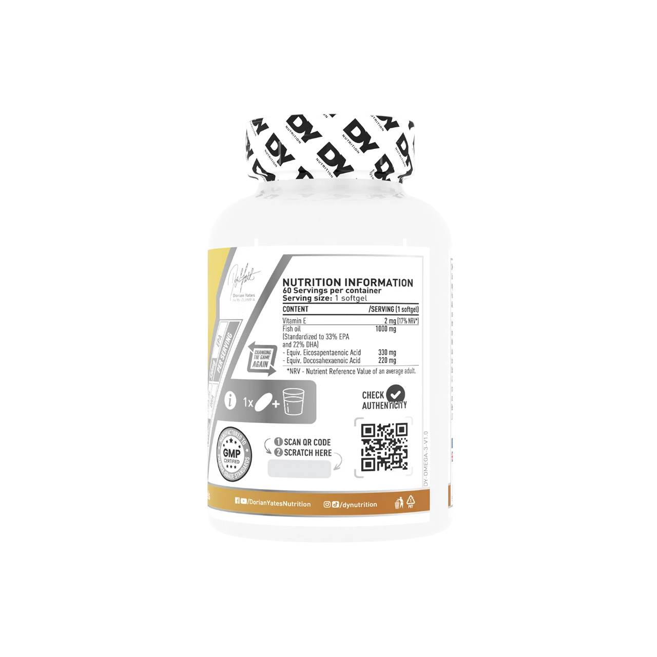 Omega 3 Fish Oil Dorian Yates 60 Softgels