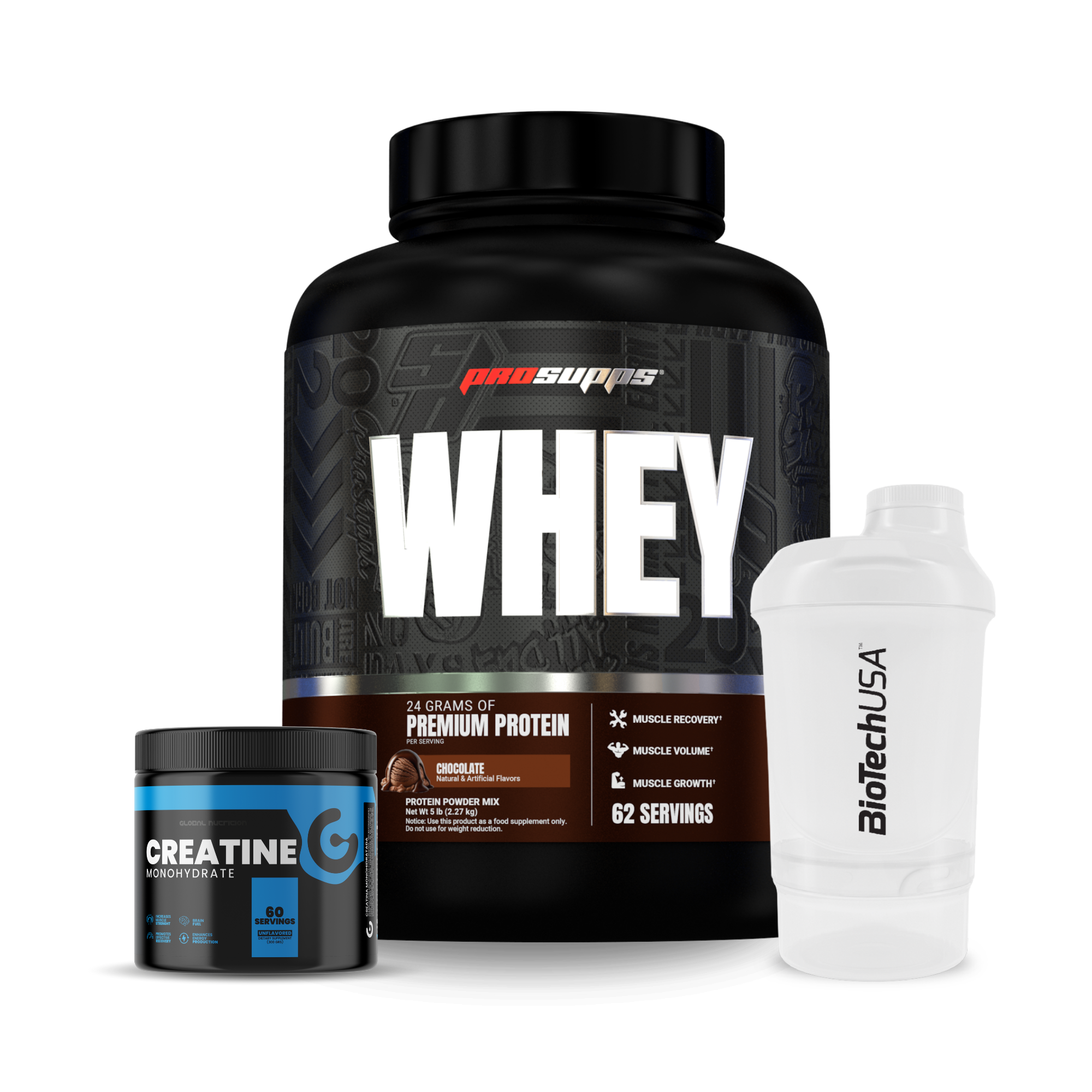 PACK Proteína + Creatina + Shaker