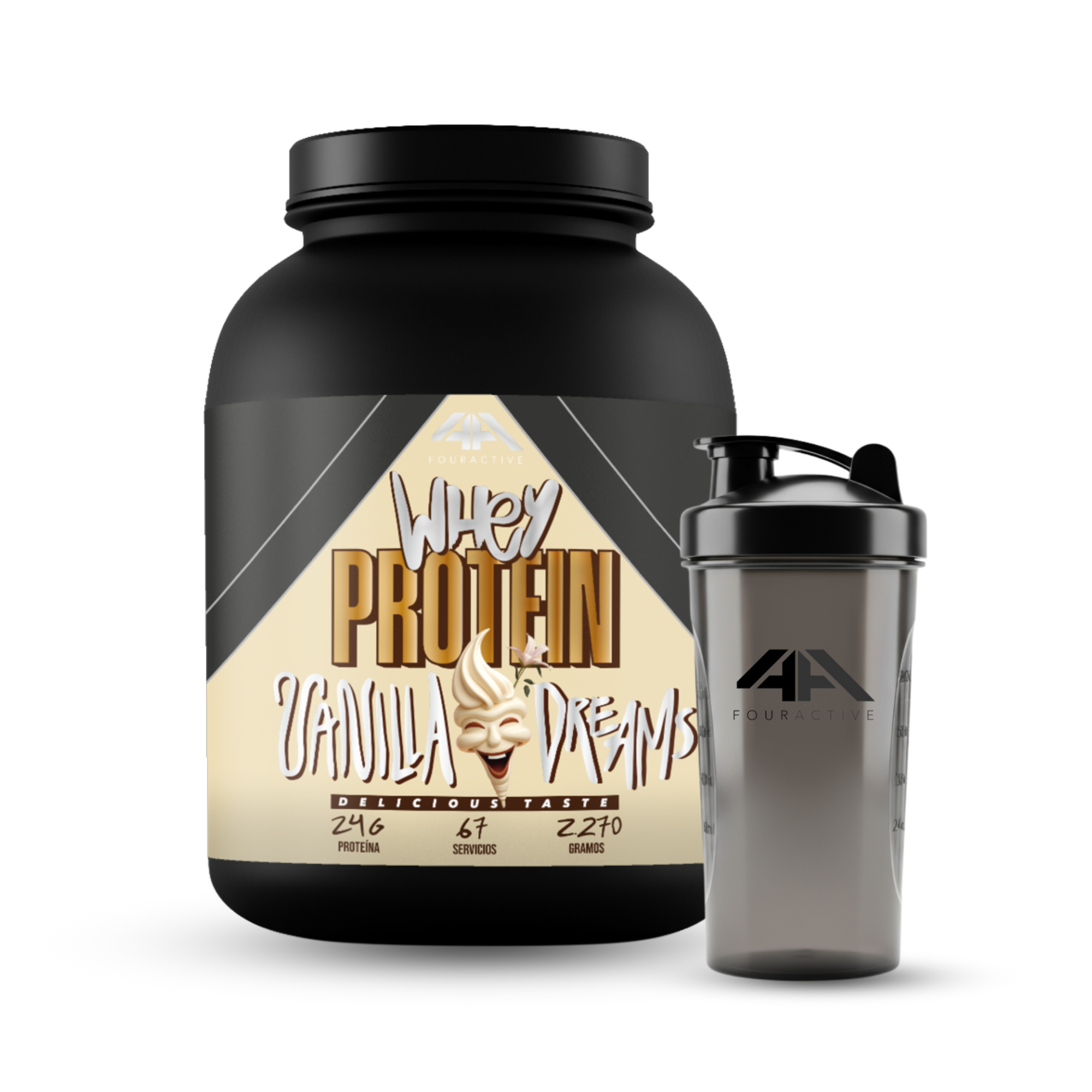 PACK 4ACTIVE - PROTEÍNA + SHAKER GRATIS