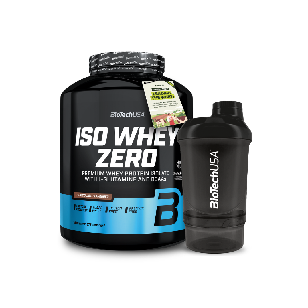 Pack Iso Whey Zero 1816g BioTechUSA + Shaker | Proteína Isolate · Recuperación · Performance