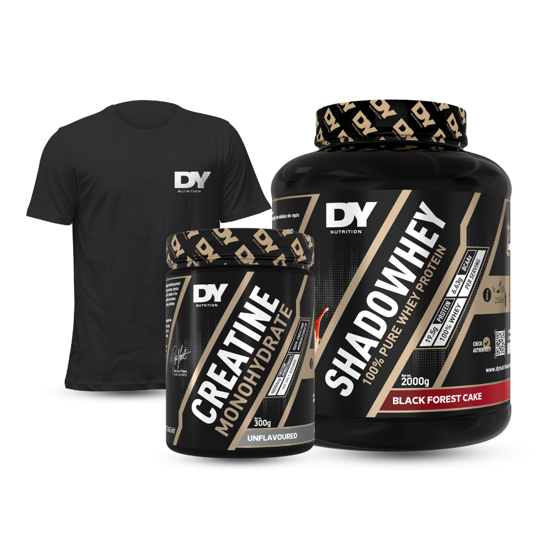 Pack DY Nutrition Shadow Whey + Creatine + Polera Oficial | Proteína · Creatina · Rendimiento y Estilo