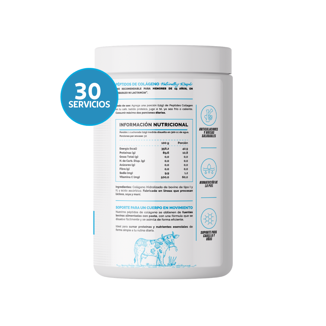 4Active Peptides Collagen 360 g | 30 Servicios · 11 g Colágeno · Con Vitamina C