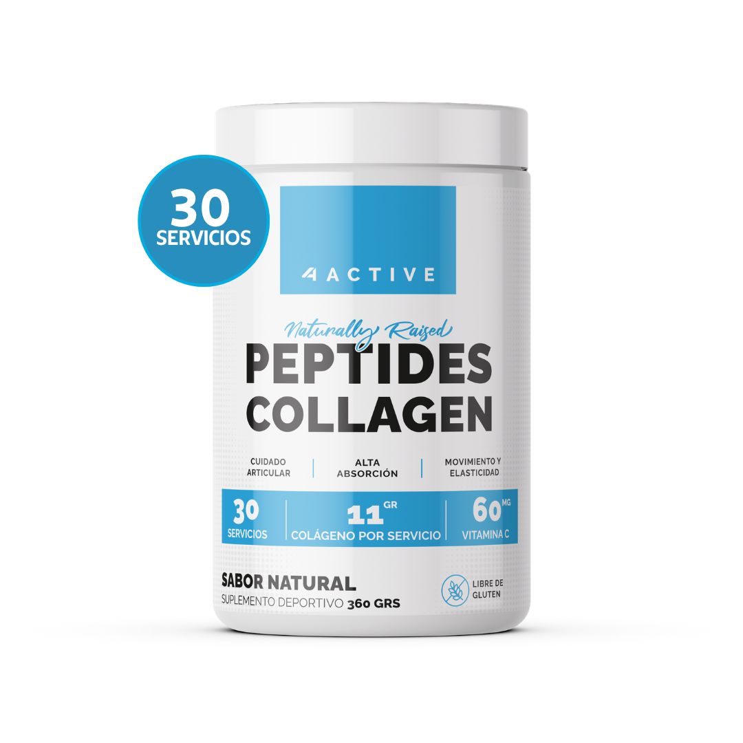 4Active Peptides Collagen 360 g | 30 Servicios · 11 g Colágeno · Con Vitamina C