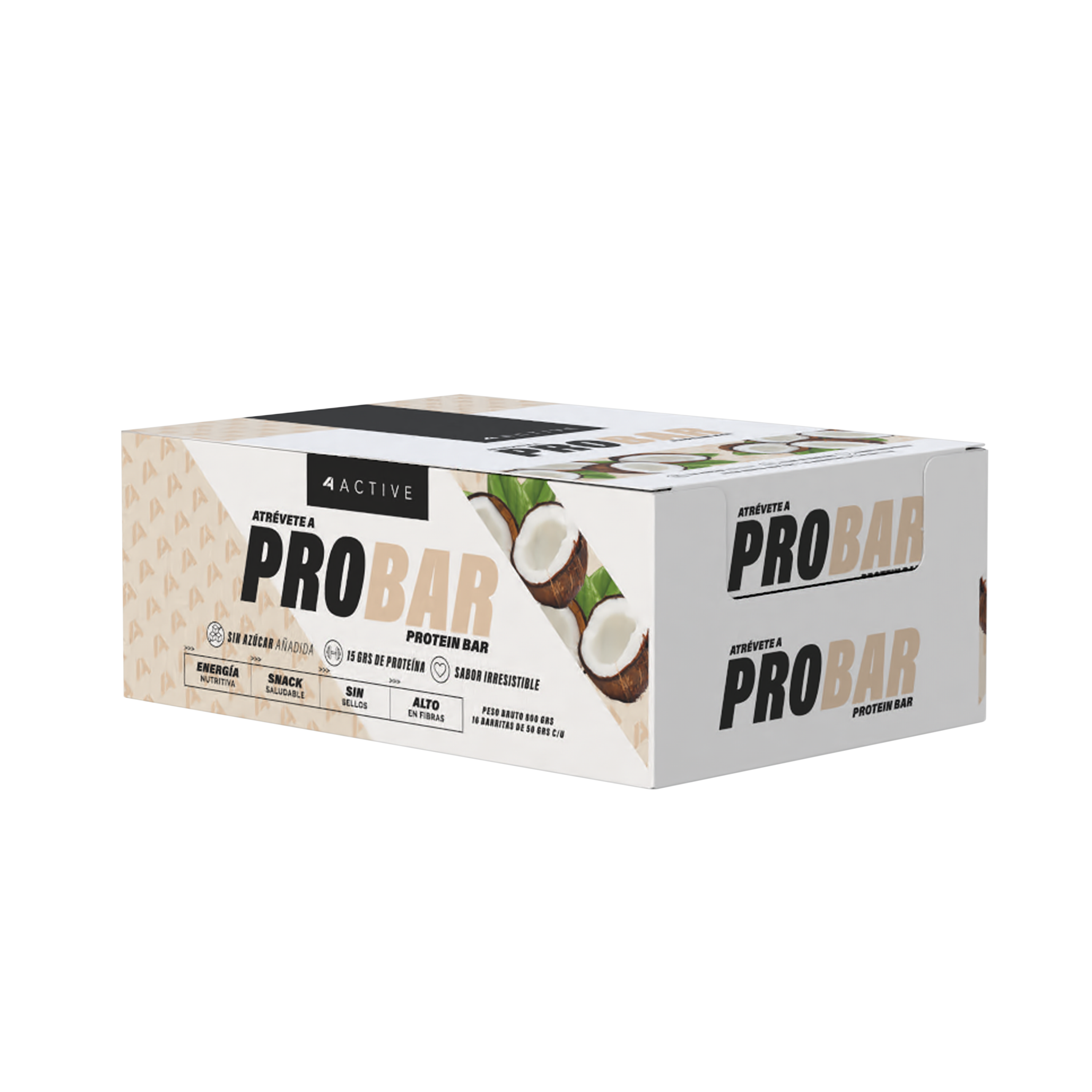 4Active PROBAR Protein Bar 50g - 16 unidades