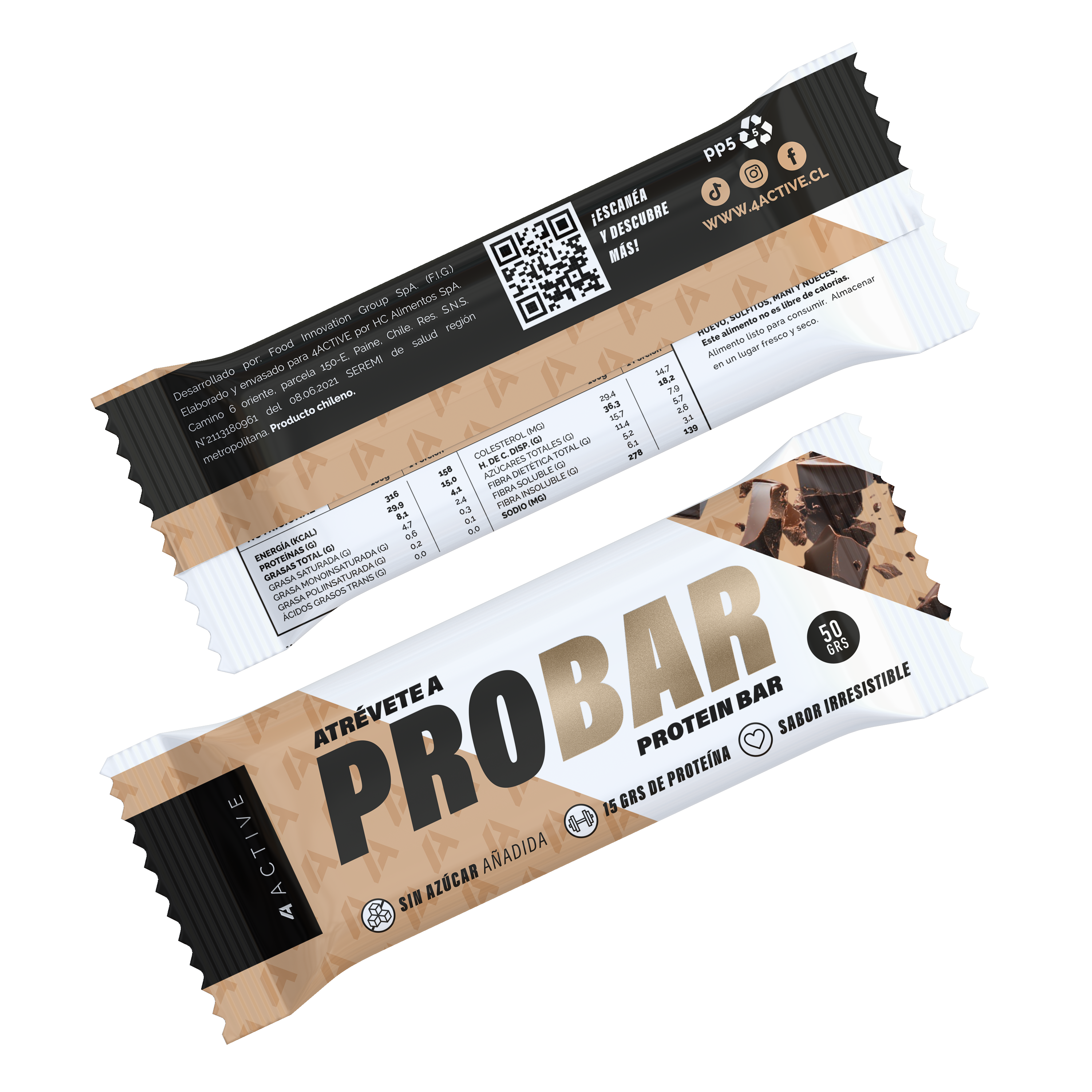 4active Probar Protein Bar 50G - 16 Unidades