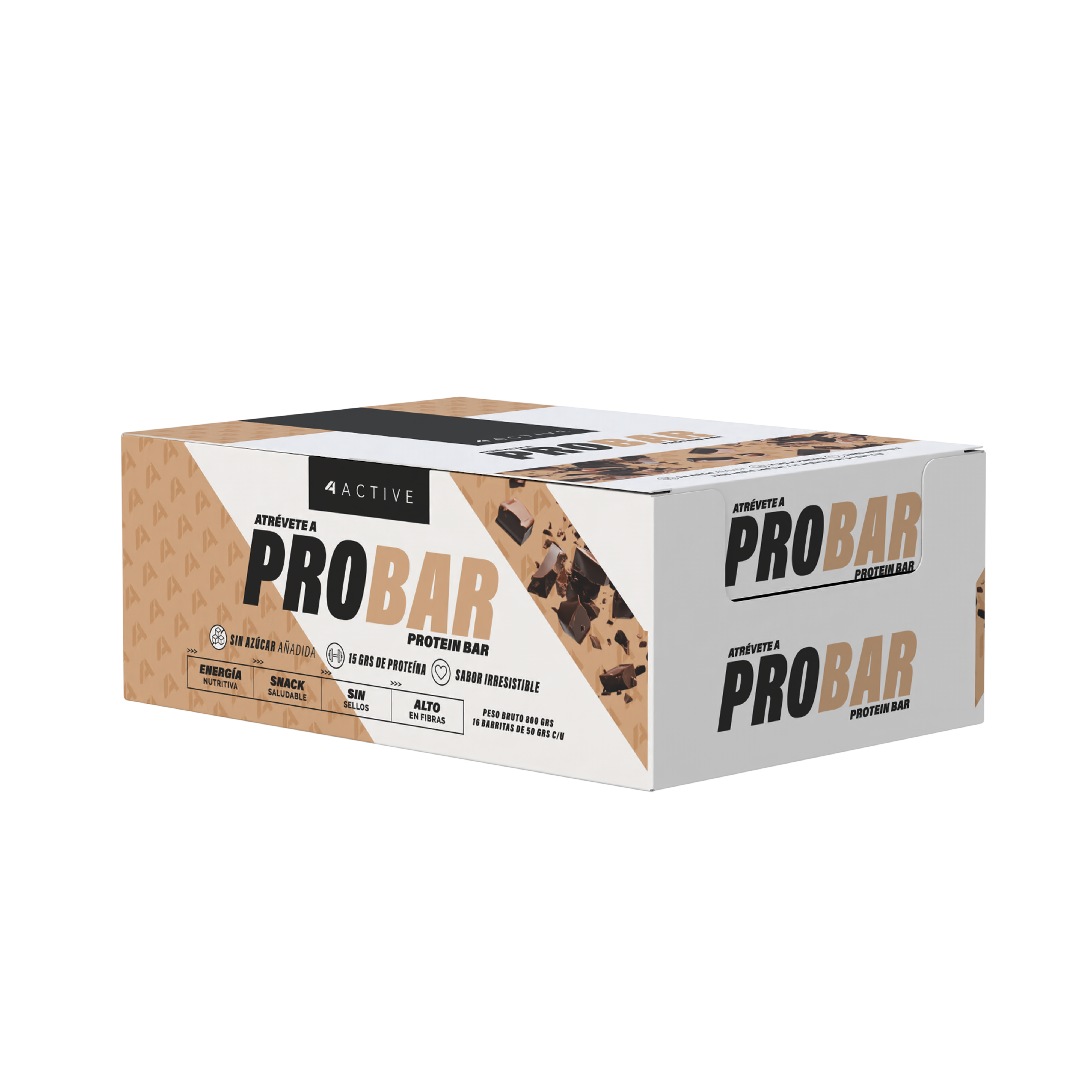 4Active PROBAR Protein Bar 50g - 16 unidades