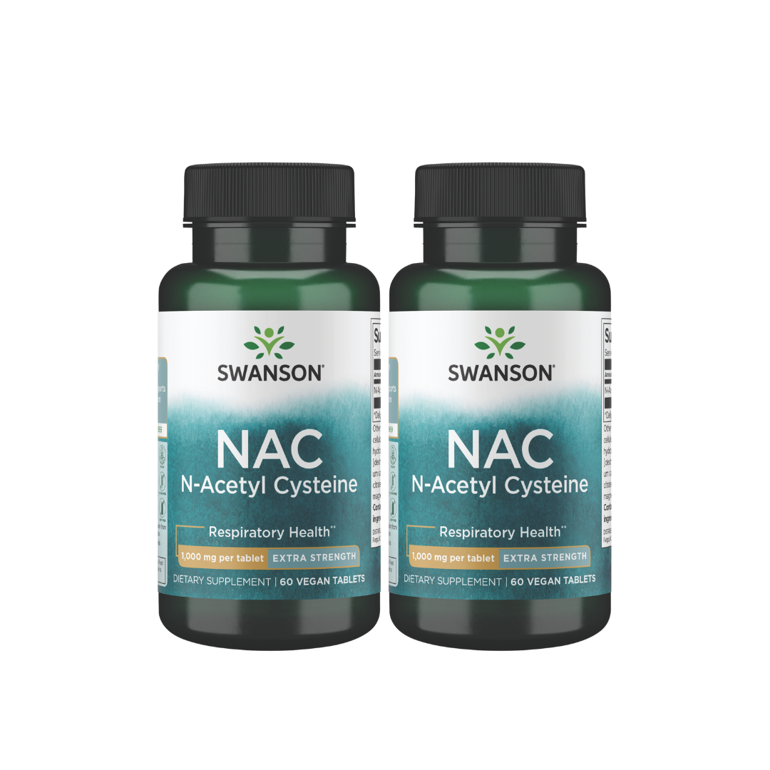 PACK Swanson 2x NAC N-Acetil Cisteína 1.000 mg | 120 Tabletas