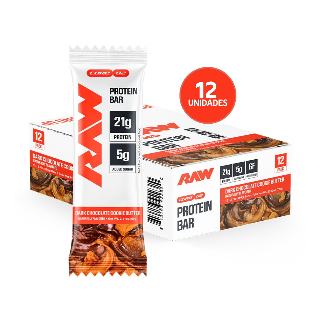 RAW Nutrition Protein Bar 12 Pack | Barras de Proteína · Snack Alto en Proteína