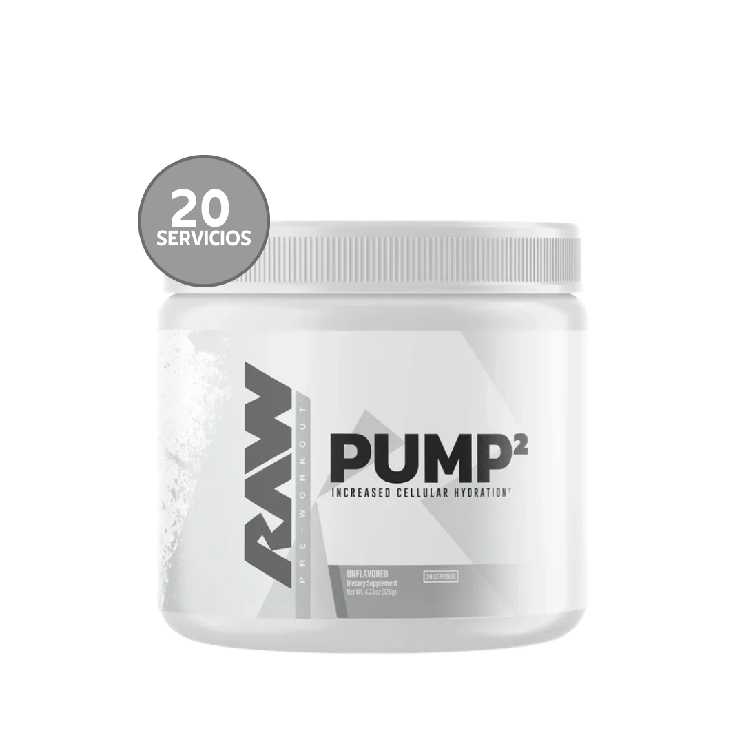 RAW Nutrition Pump 2 | 20 Servicios · Pre-Entreno · Energía y Rendimiento