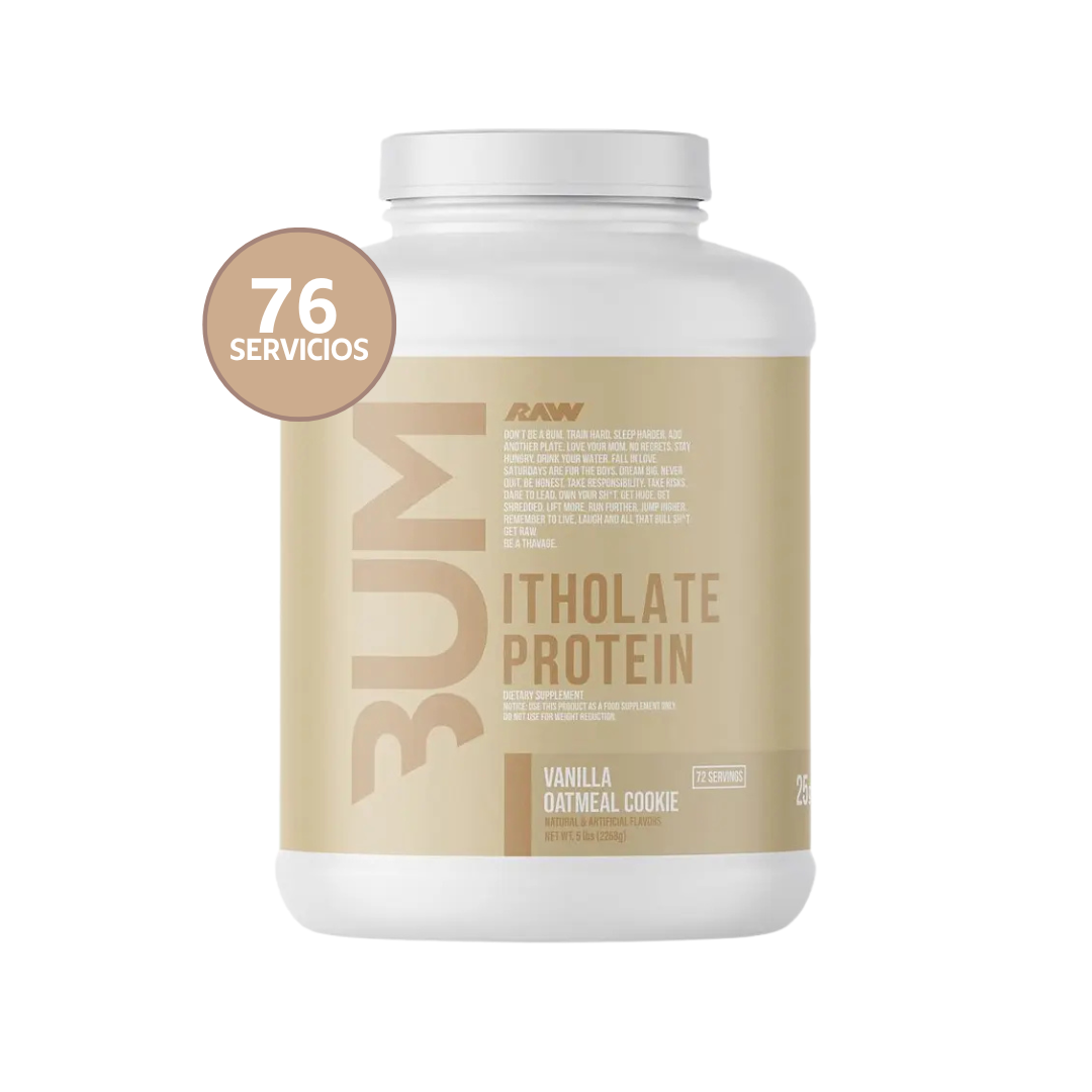 RAW Nutrition Itholate Protein 5 lb | 76 Servicios · Whey Isolate · Alta Pureza y Recuperación Muscular