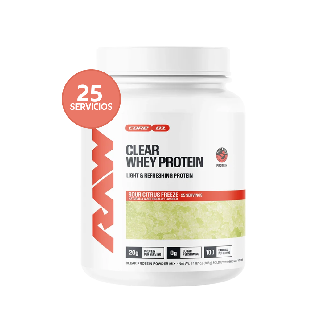 RAW Nutrition Clear Whey 25 Servicios | Proteína Aislada Refrescante · Alta Absorción