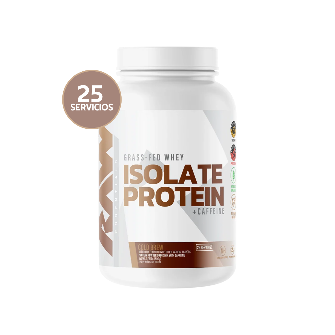 RAW Nutrition Iso Protein Grass Fed 2 lb | 25 Servicios · Whey Isolate de Alta Calidad · Proteína Pura