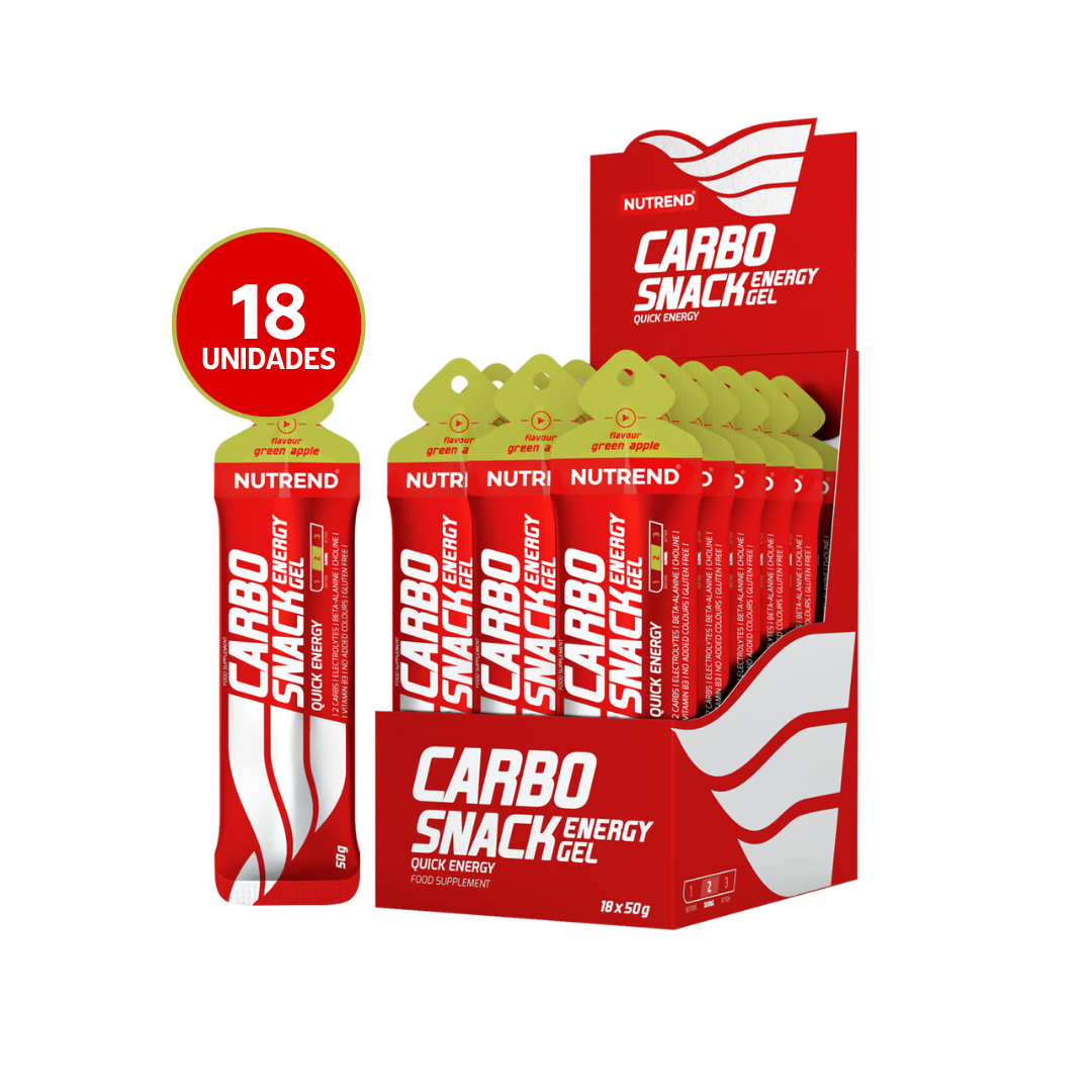 LIQUIDACIÓN - Nutrend Carbosnack Gel Energético Sachet Caja 18 | Carbohidratos de Rápida Absorción
