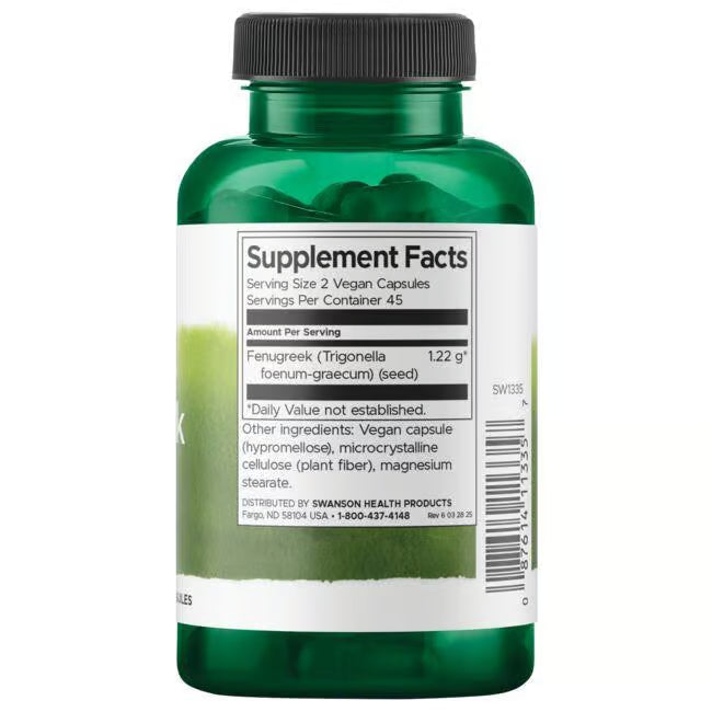 Fenugreek Seed Swanson 610 mg 90 Capsulas