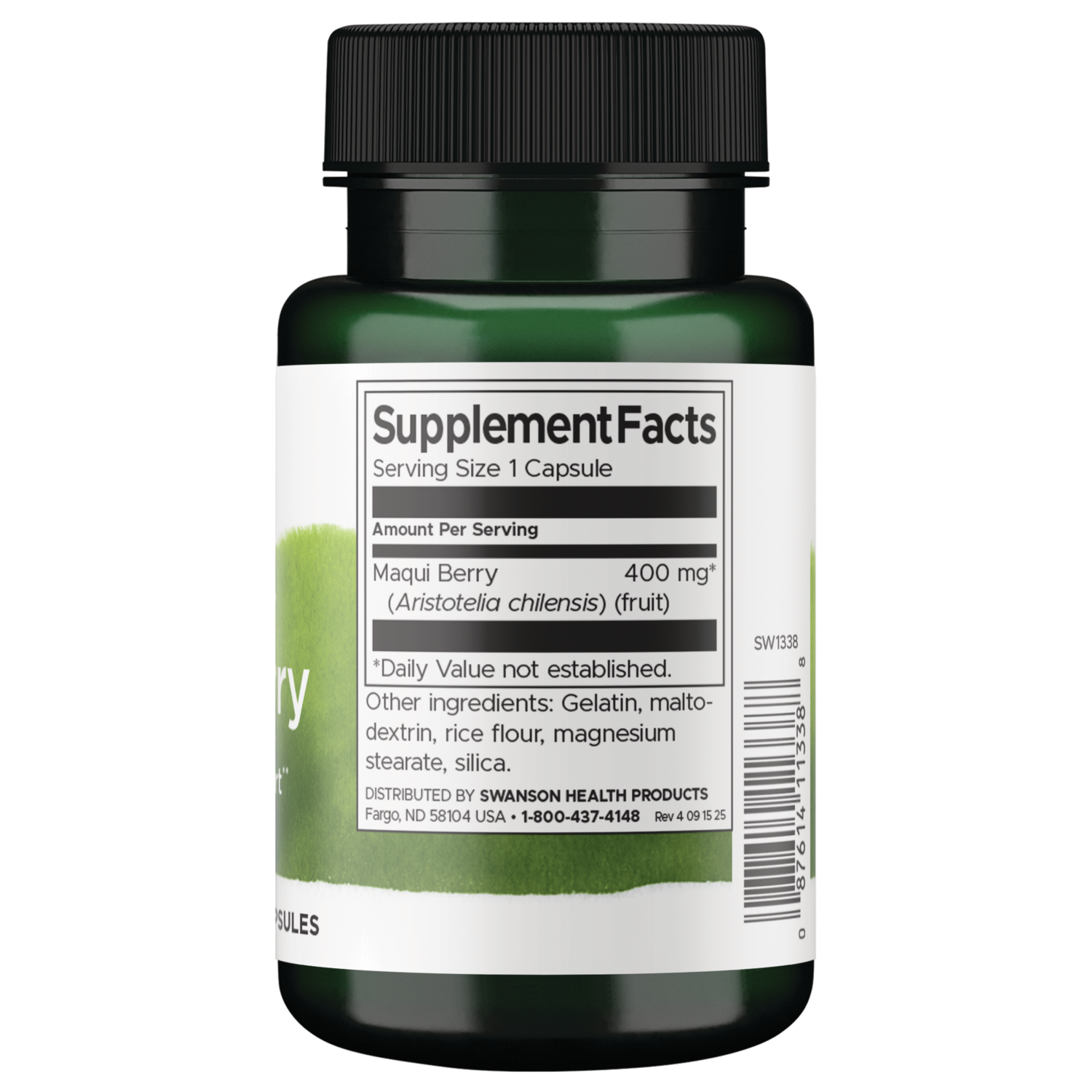 Swanson Full Spectrum Maqui Berry 400mg 60 Cápsulas | Extracto de Maqui
